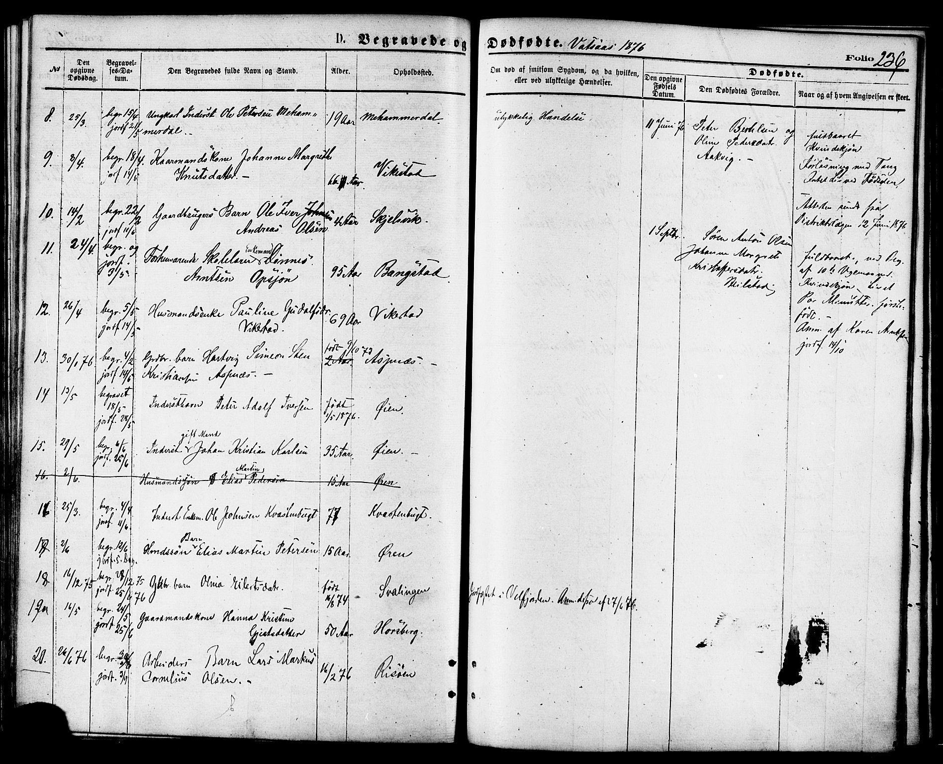 Ministerialprotokoller, klokkerbøker og fødselsregistre - Nordland, AV/SAT-A-1459/810/L0148: Parish register (official) no. 810A09 /1, 1874-1884, p. 236