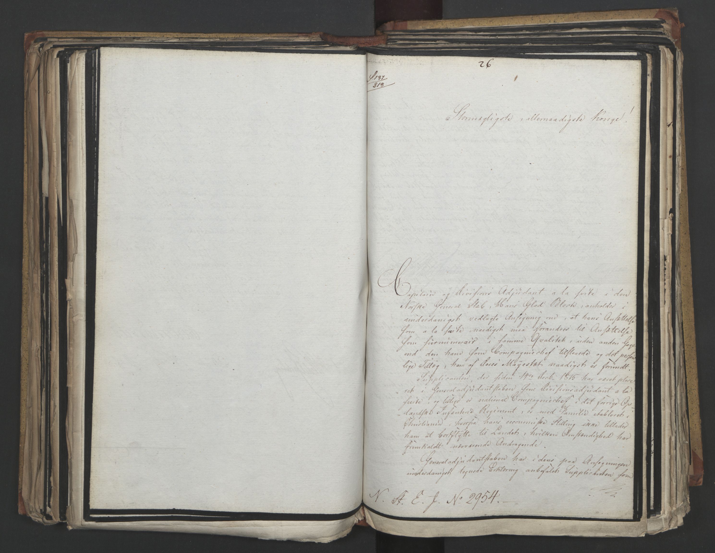 Statsrådsavdelingen i Stockholm, AV/RA-S-1003/D/Da/L0014: Regjeringsinnstillinger nr. 2890-3057, 1818, p. 255