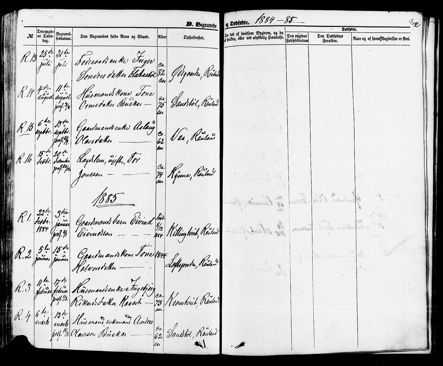Rauland kirkebøker, SAKO/A-292/F/Fa/L0003: Parish register (official) no. 3, 1859-1886, p. 302