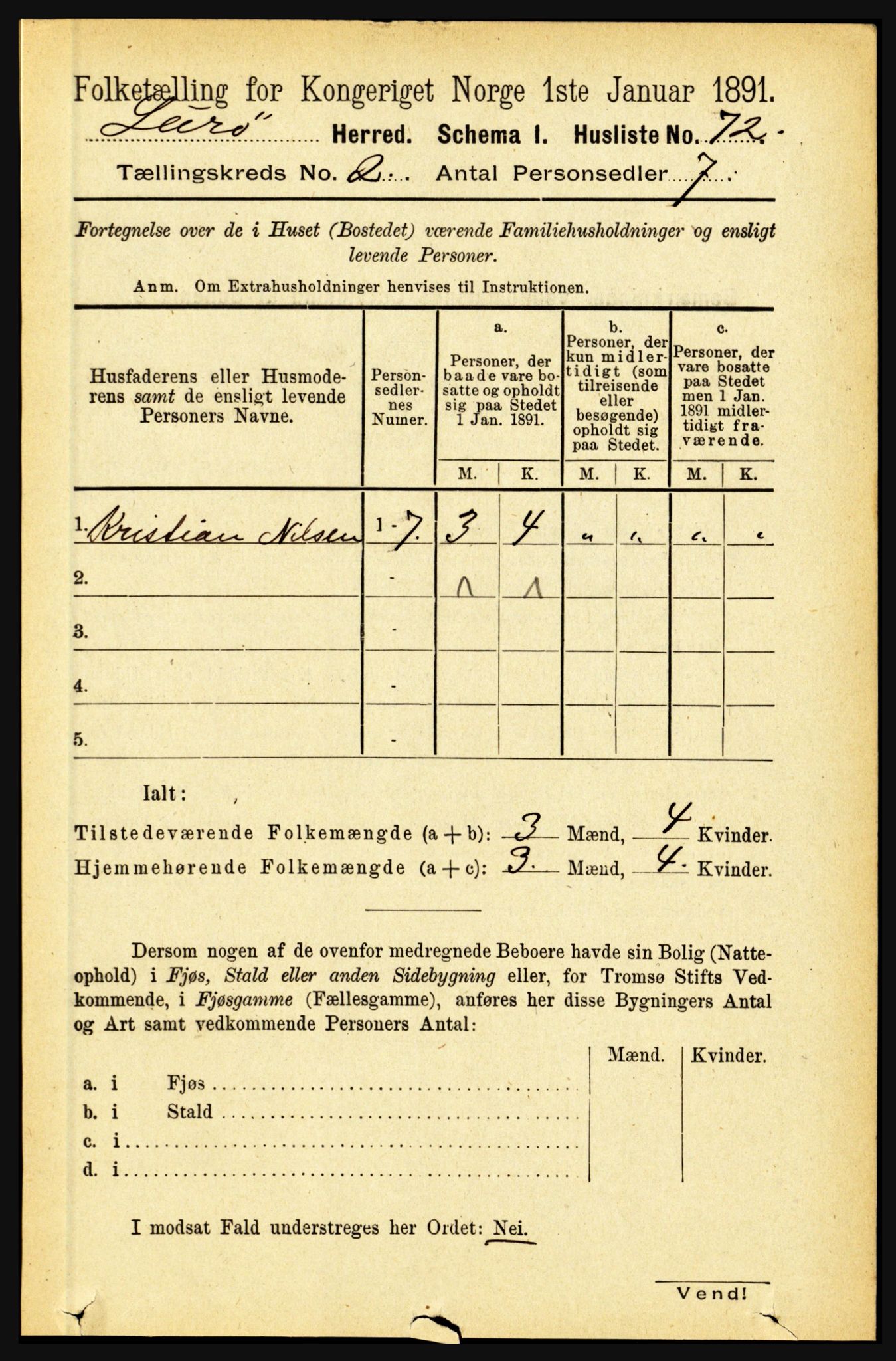 RA, 1891 census for 1834 Lurøy, 1891, p. 728