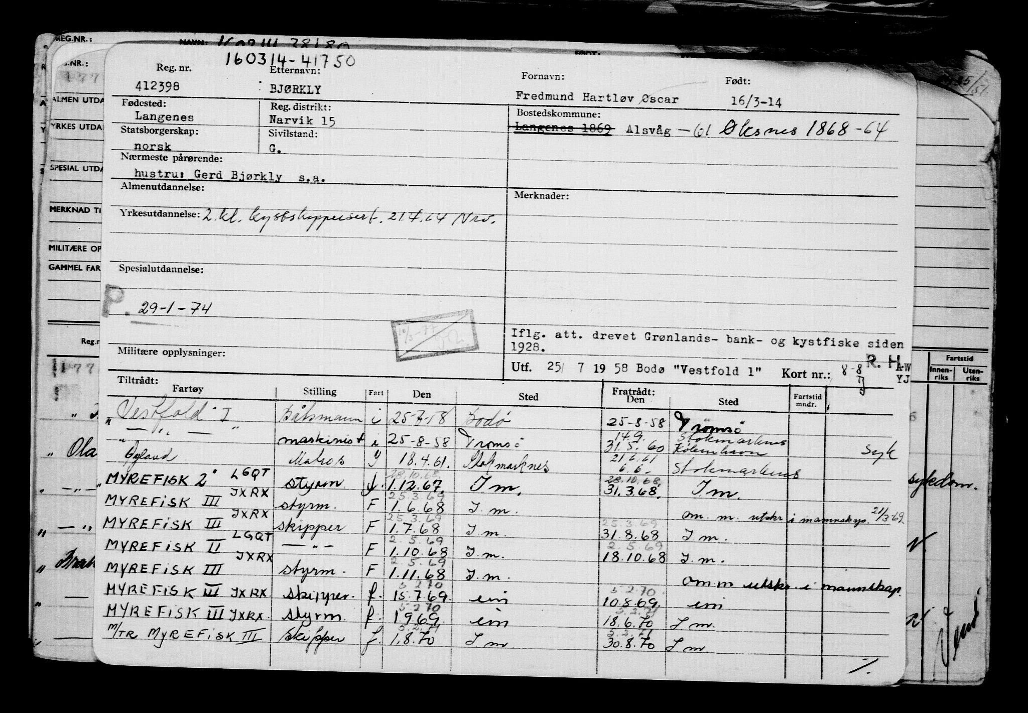 Direktoratet for sjømenn, AV/RA-S-3545/G/Gb/L0119: Hovedkort, 1914, p. 290