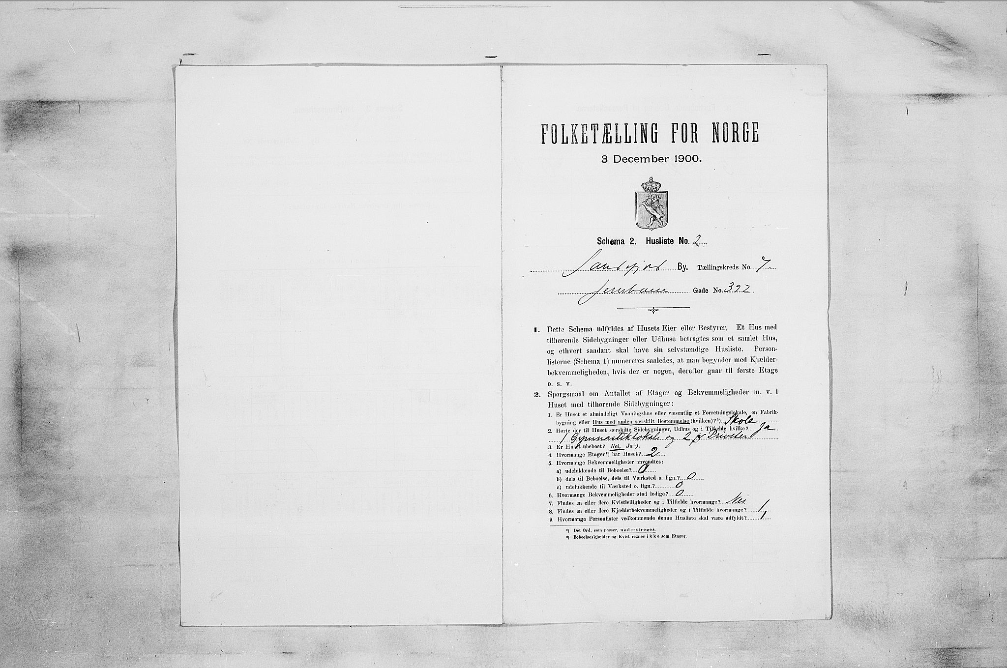 RA, 1900 census for Sandefjord, 1900, p. 1679