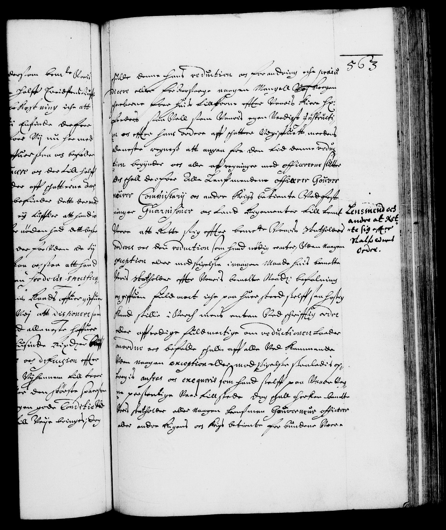 Danske Kanselli 1572-1799, RA/EA-3023/F/Fc/Fca/Fcaa/L0007: Norske registre (mikrofilm), 1648-1650, p. 563a
