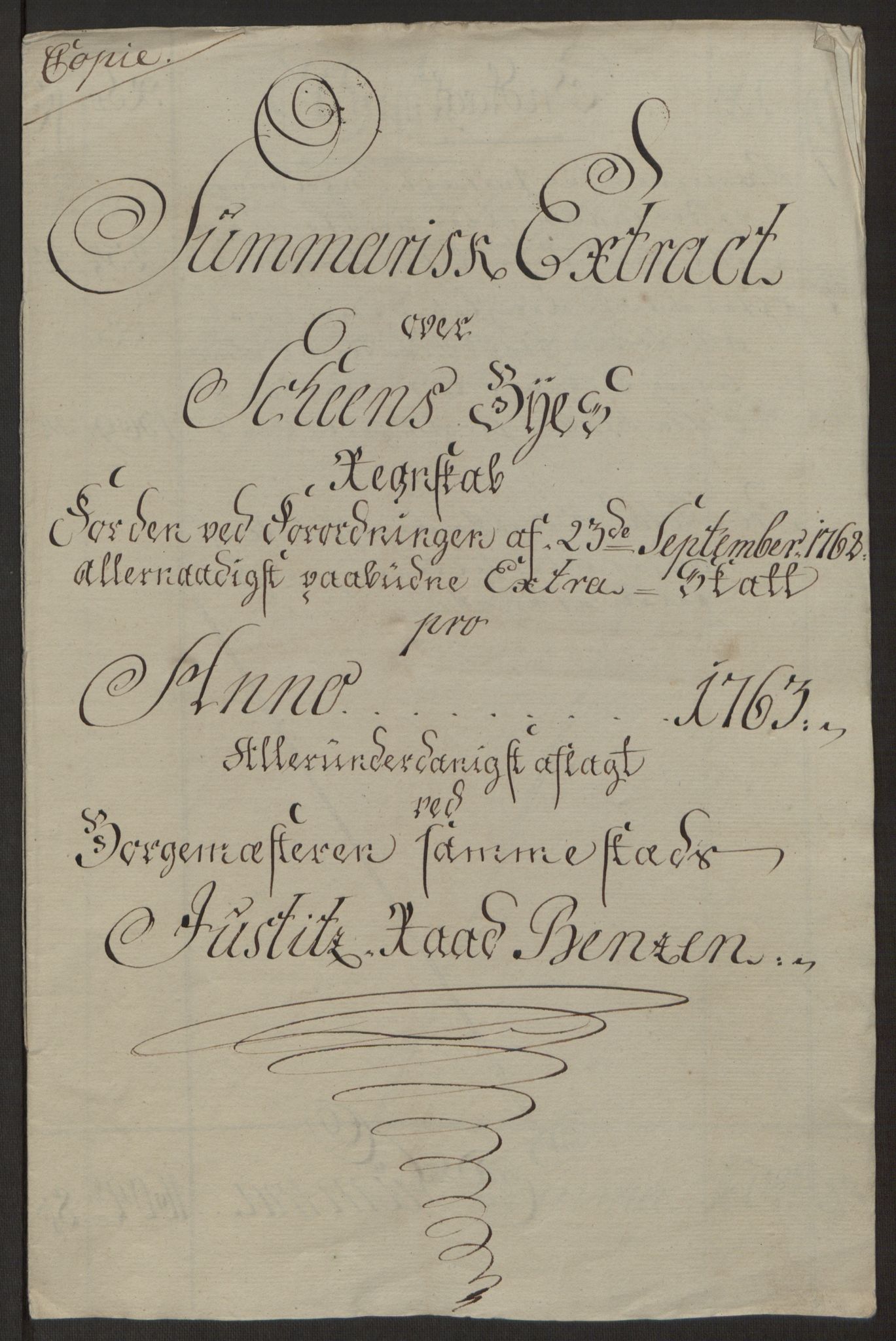 Rentekammeret inntil 1814, Reviderte regnskaper, Byregnskaper, AV/RA-EA-4066/R/Rj/L0198/0001: [J4] Kontribusjonsregnskap / Ekstraskatt, 1762-1768, p. 106