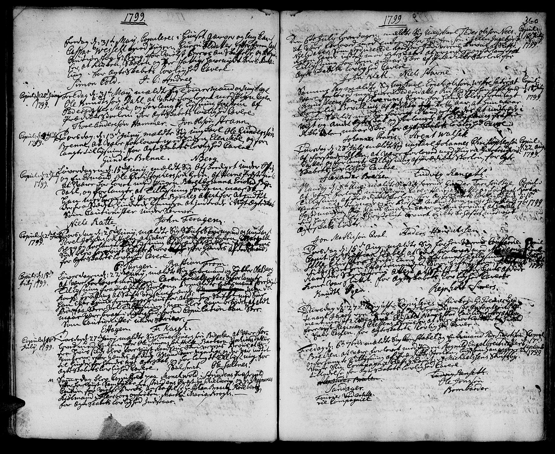 Ministerialprotokoller, klokkerbøker og fødselsregistre - Sør-Trøndelag, SAT/A-1456/601/L0038: Parish register (official) no. 601A06, 1766-1877, p. 360