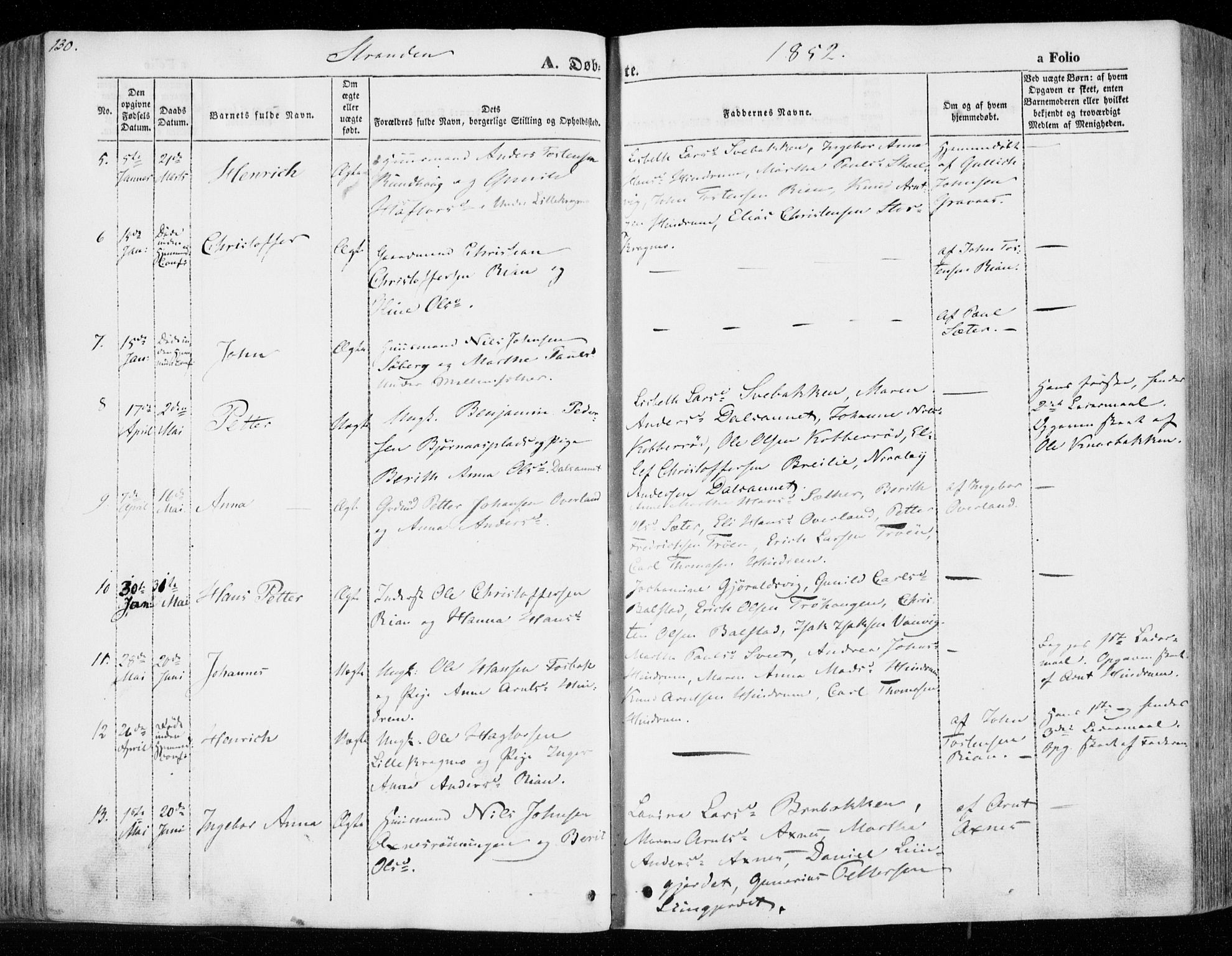 Ministerialprotokoller, klokkerbøker og fødselsregistre - Nord-Trøndelag, SAT/A-1458/701/L0007: Parish register (official) no. 701A07 /2, 1842-1854, p. 130