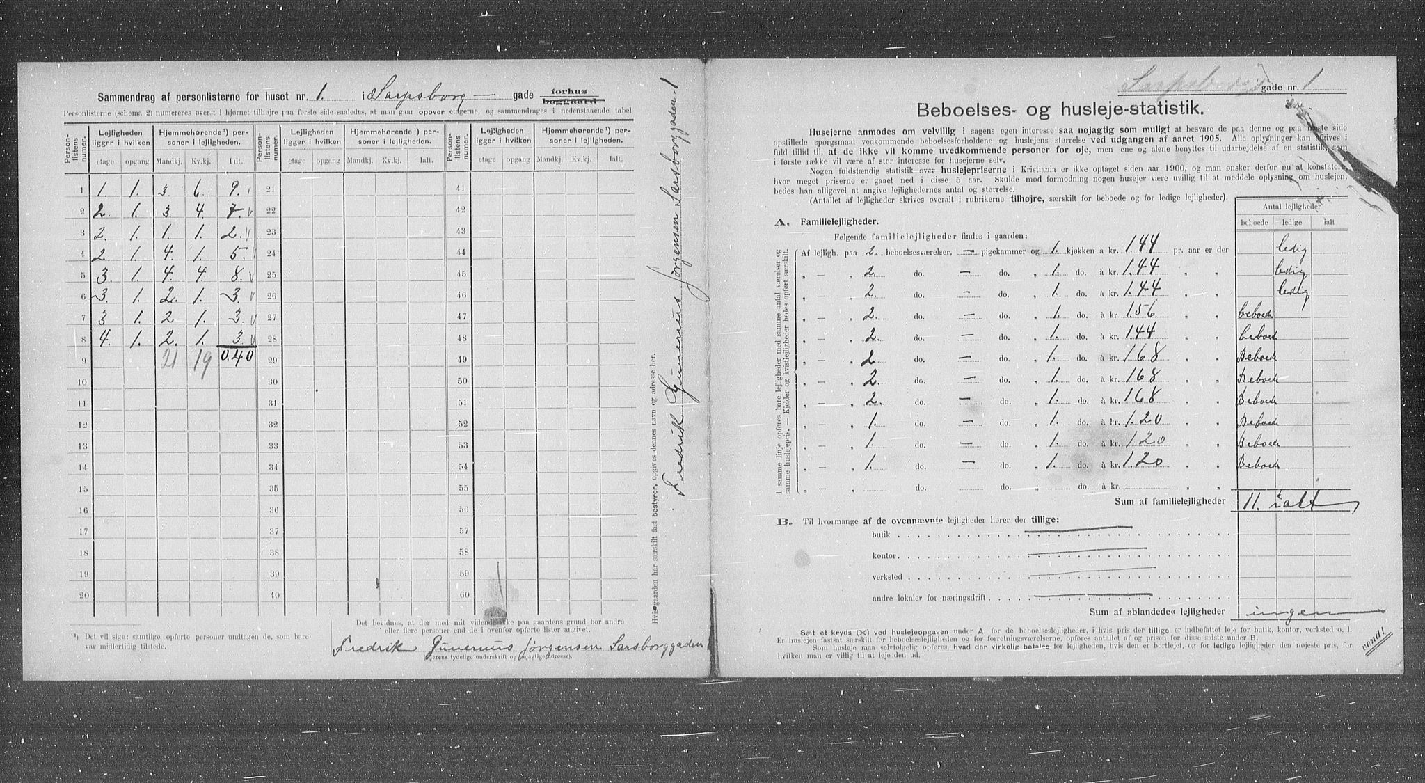 OBA, Municipal Census 1905 for Kristiania, 1905, p. 46356