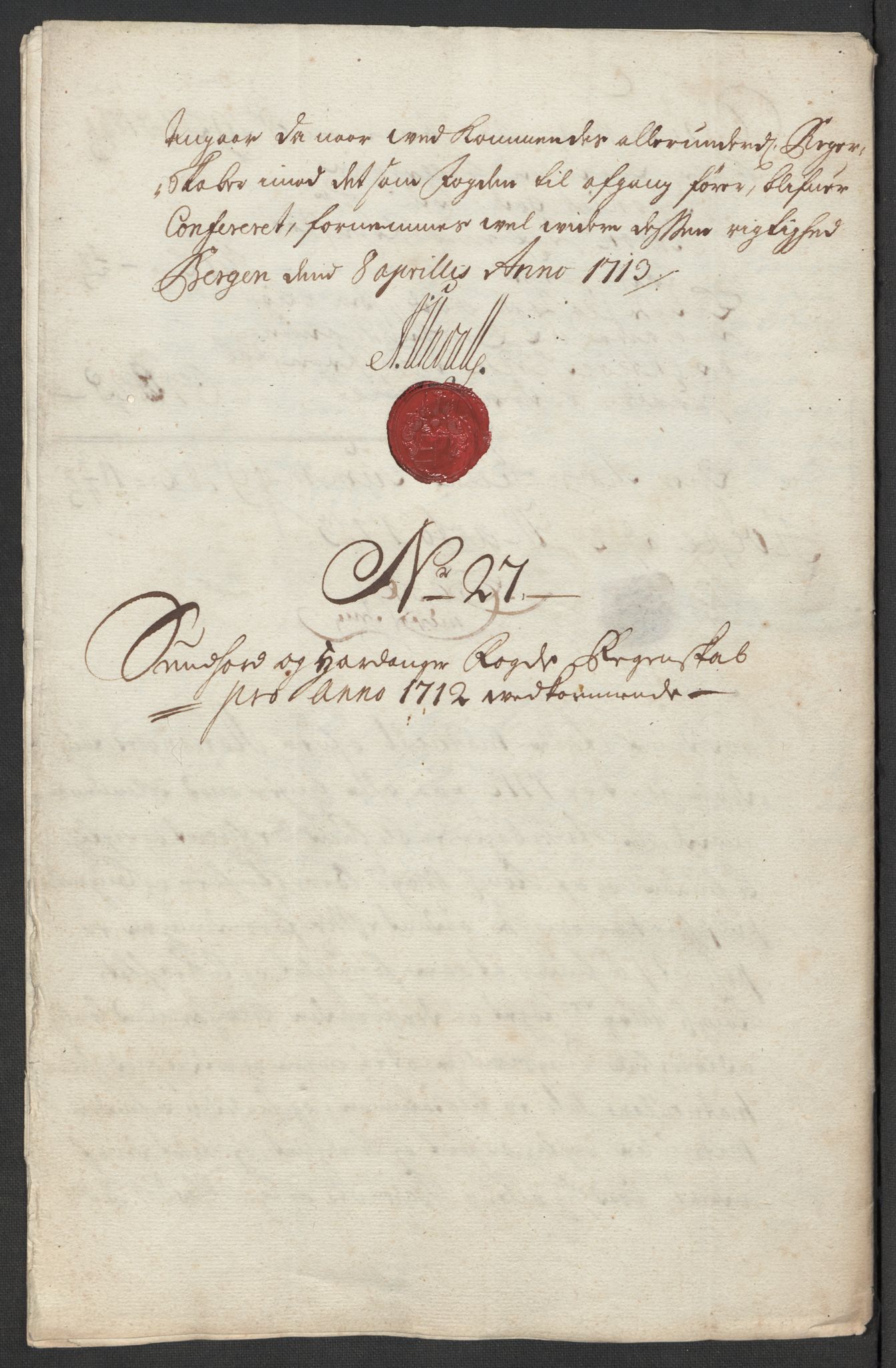 Rentekammeret inntil 1814, Reviderte regnskaper, Fogderegnskap, AV/RA-EA-4092/R48/L2988: Fogderegnskap Sunnhordland og Hardanger, 1712, p. 249