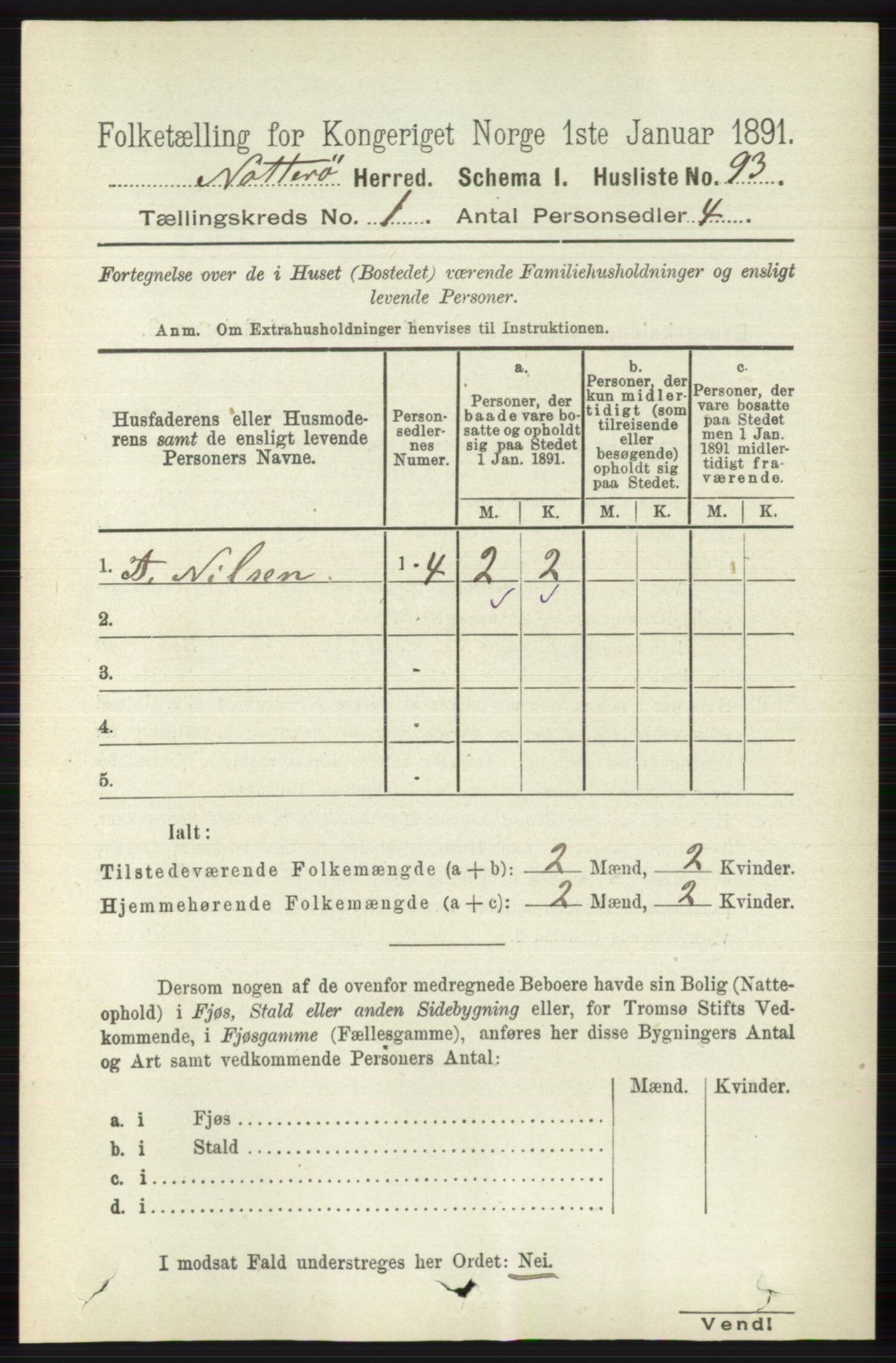 RA, 1891 census for 0722 Nøtterøy, 1891, p. 126