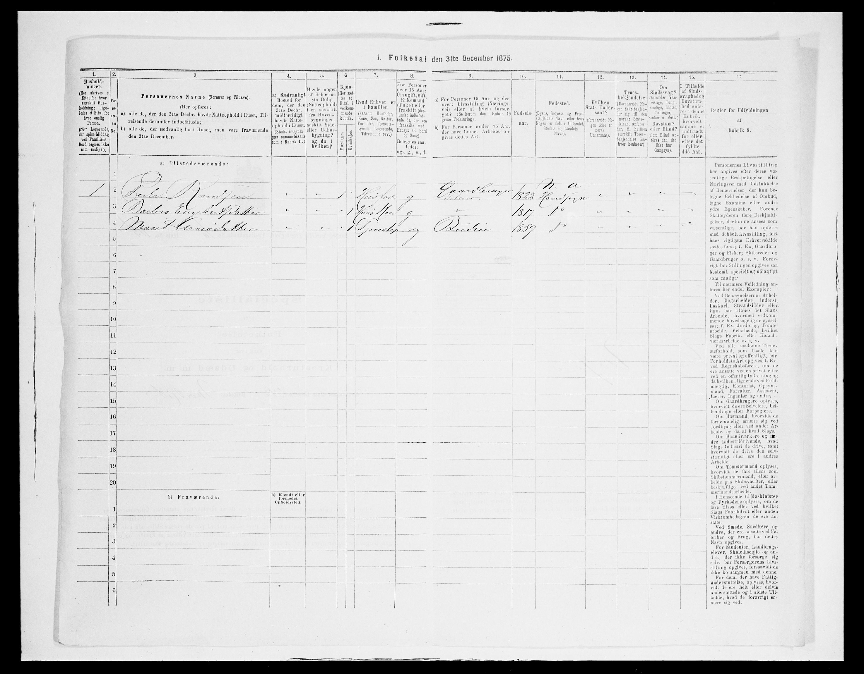 SAH, 1875 census for 0542P Nord-Aurdal, 1875, p. 1824