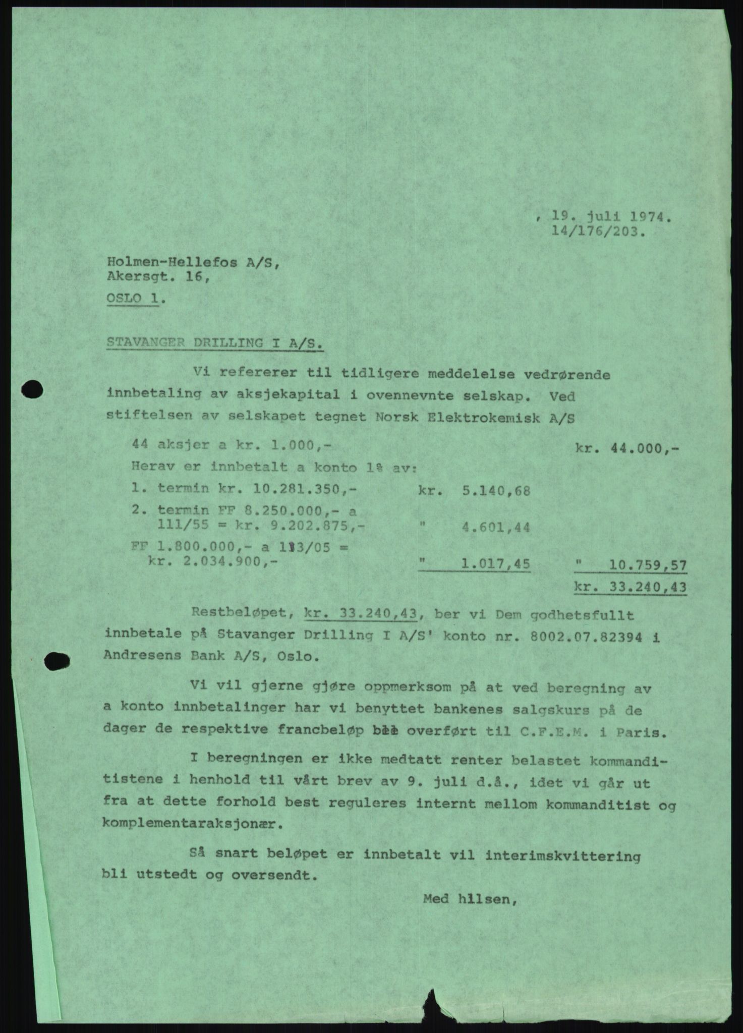 Pa 1503 - Stavanger Drilling AS, AV/SAST-A-101906/D/L0006: Korrespondanse og saksdokumenter, 1974-1984, p. 1046