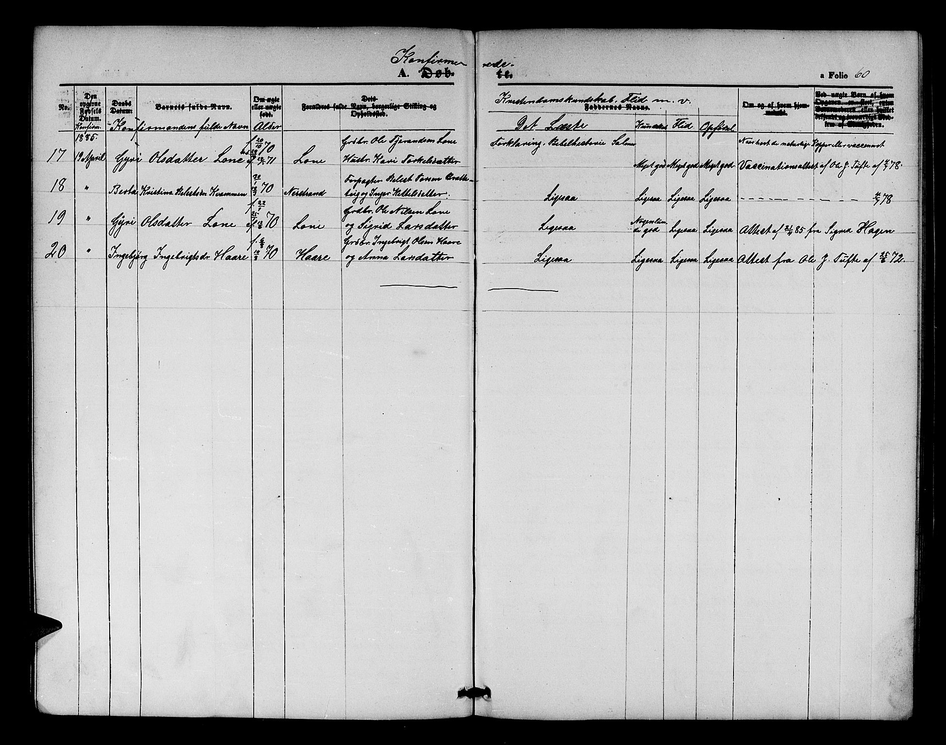 Røldal sokneprestembete, SAB/A-100247: Parish register (copy) no. A 2, 1861-1886, p. 60