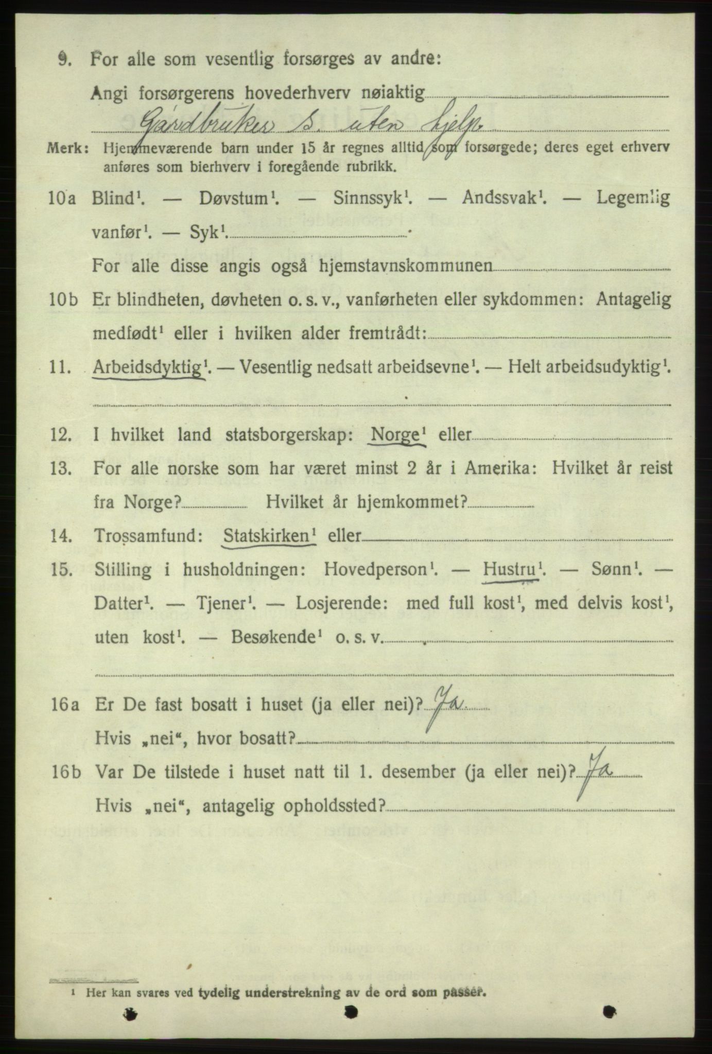 SAB, 1920 census for Skånevik, 1920, p. 4360