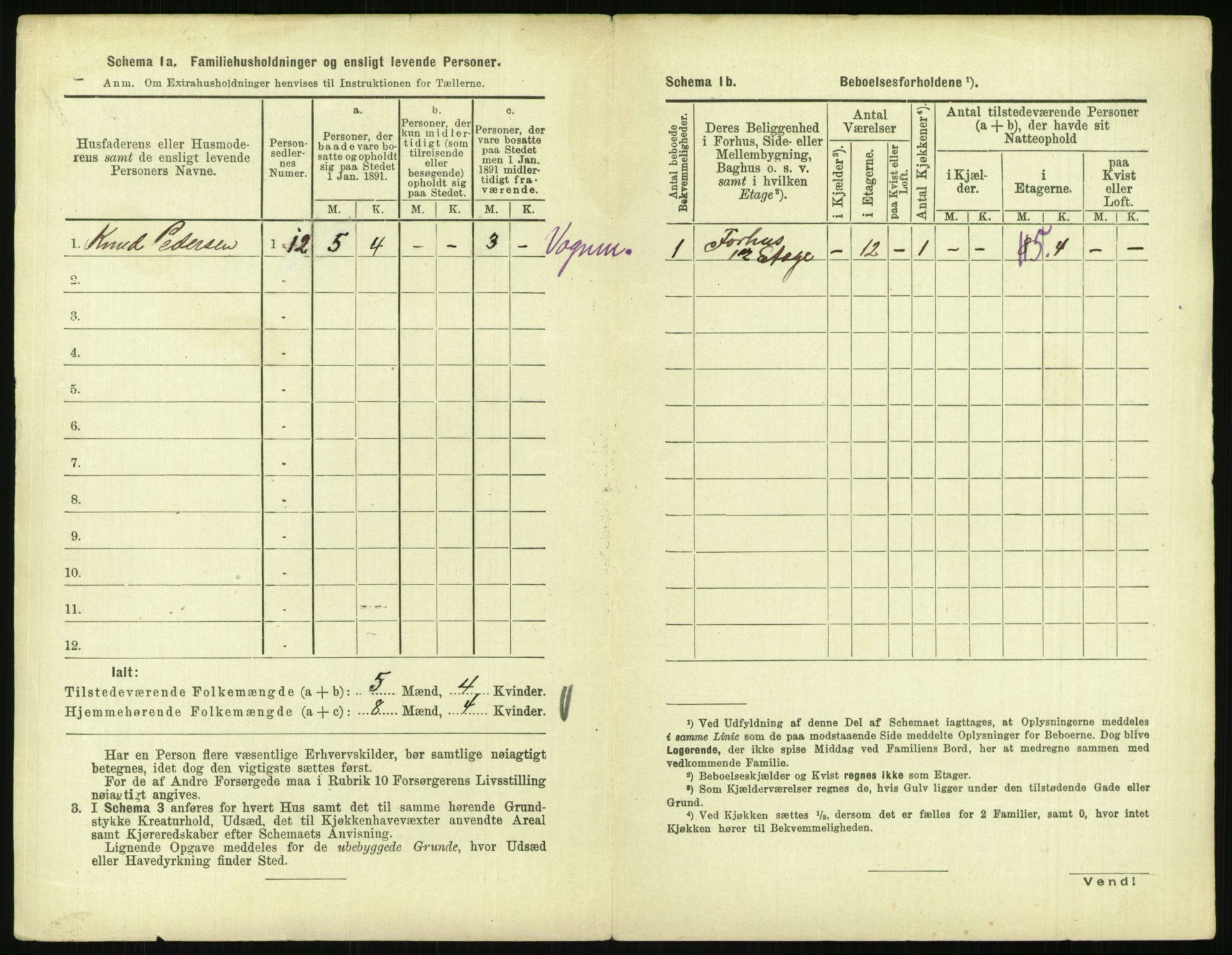 RA, 1891 census for 0904 Grimstad, 1891, p. 157