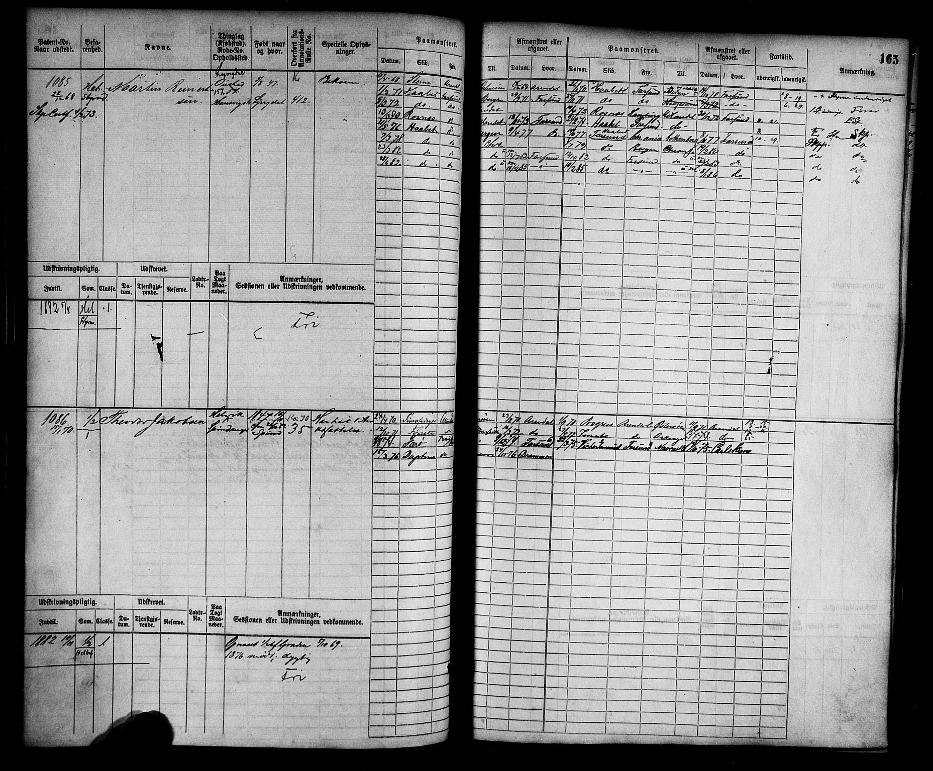 Farsund mønstringskrets, AV/SAK-2031-0017/F/Fb/L0002: Hovedrulle nr 759-1508, M-5, 1868-1900, p. 166