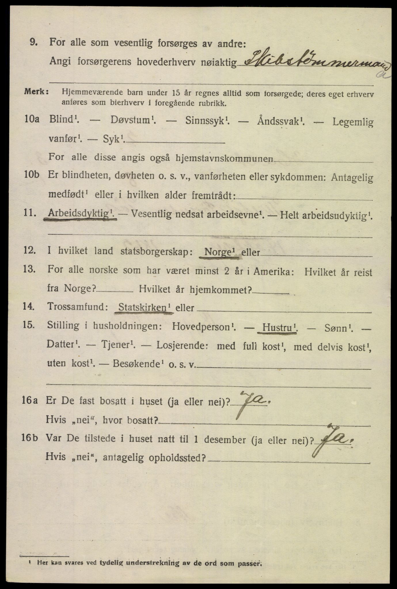 SAK, 1920 census for Holt, 1920, p. 2803