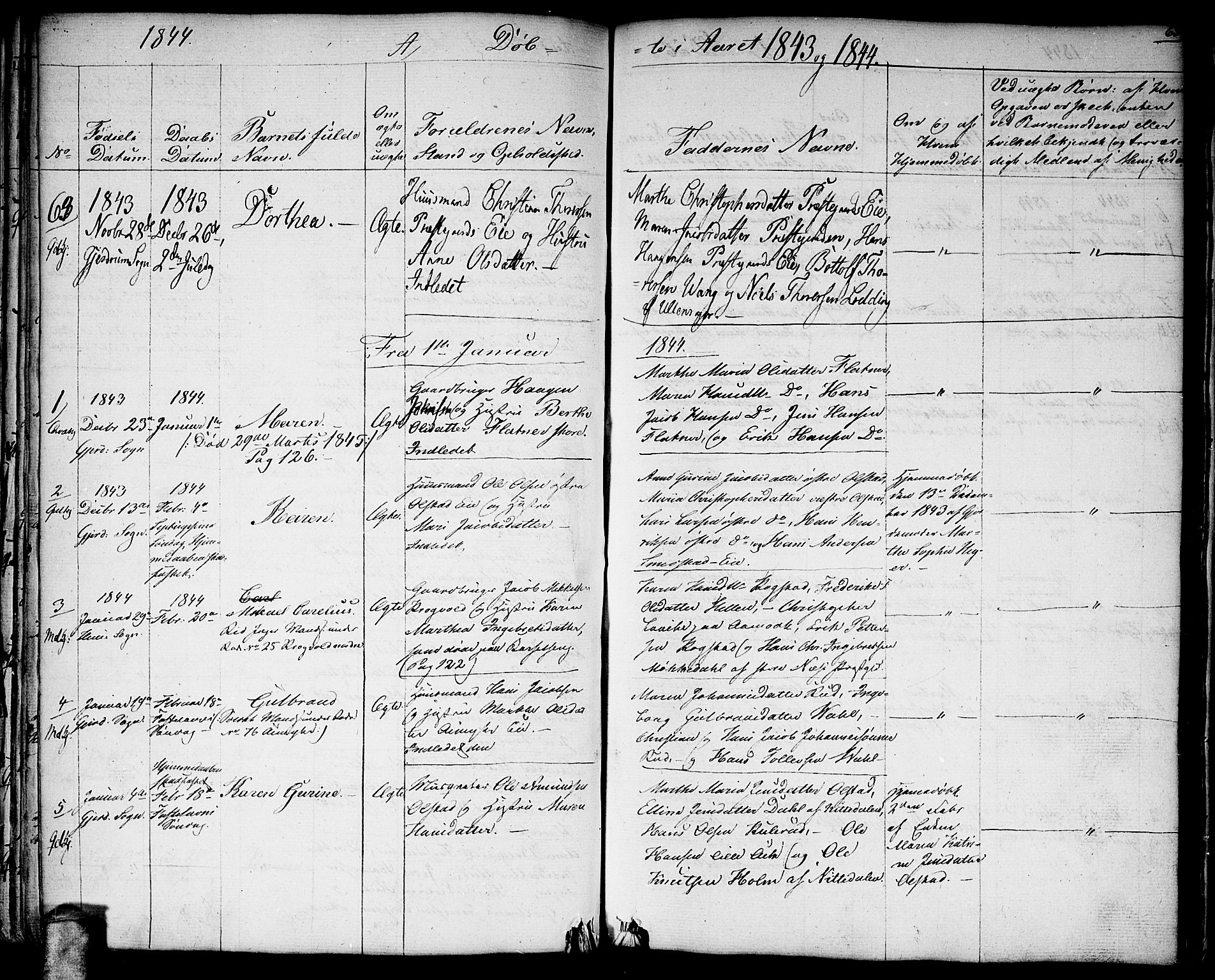 Gjerdrum prestekontor Kirkebøker, AV/SAO-A-10412b/G/Ga/L0002: Parish register (copy) no. I 2, 1836-1850, p. 63