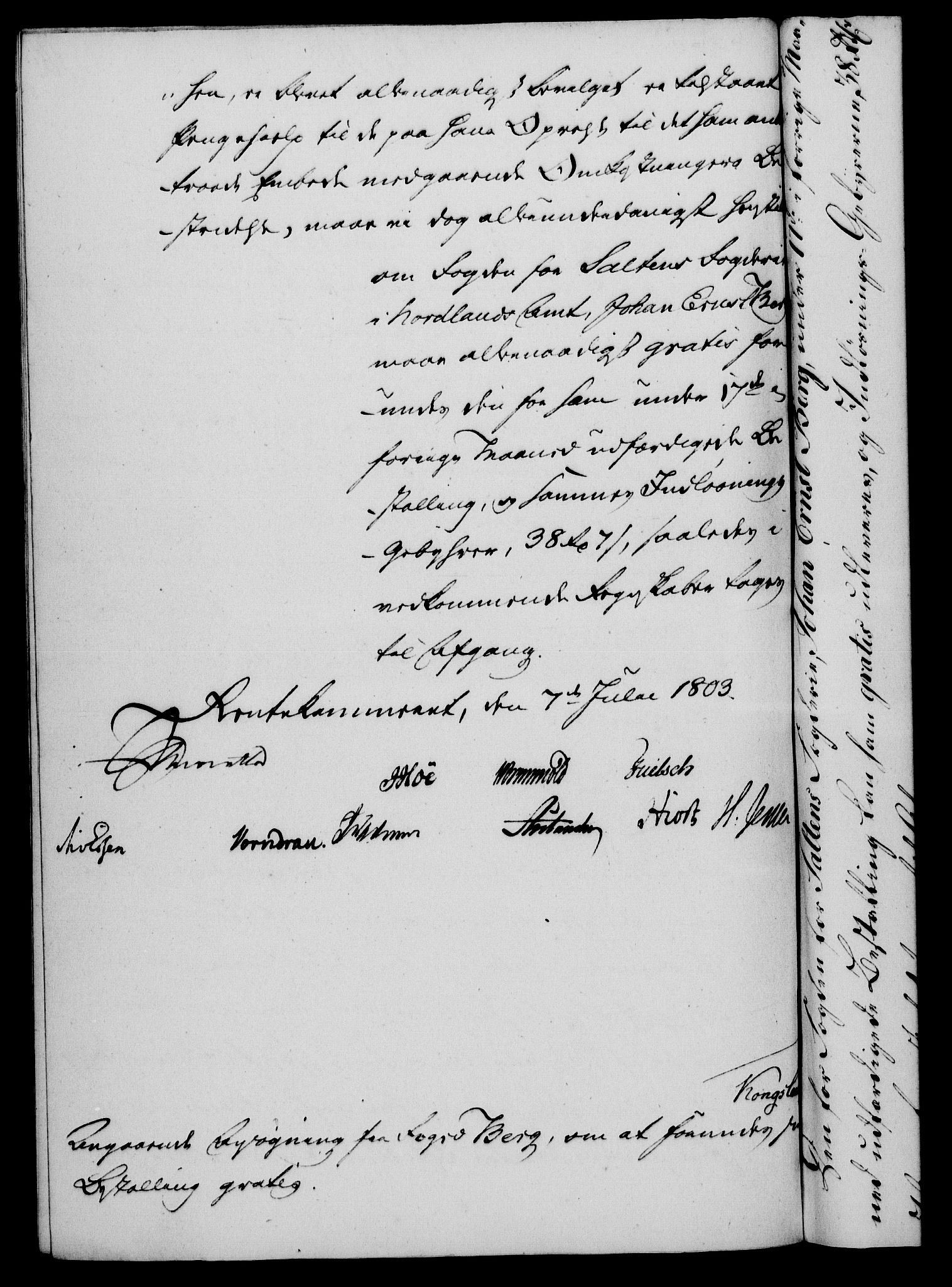 Rentekammeret, Kammerkanselliet, RA/EA-3111/G/Gf/Gfa/L0085: Norsk relasjons- og resolusjonsprotokoll (merket RK 52.85), 1803, p. 664