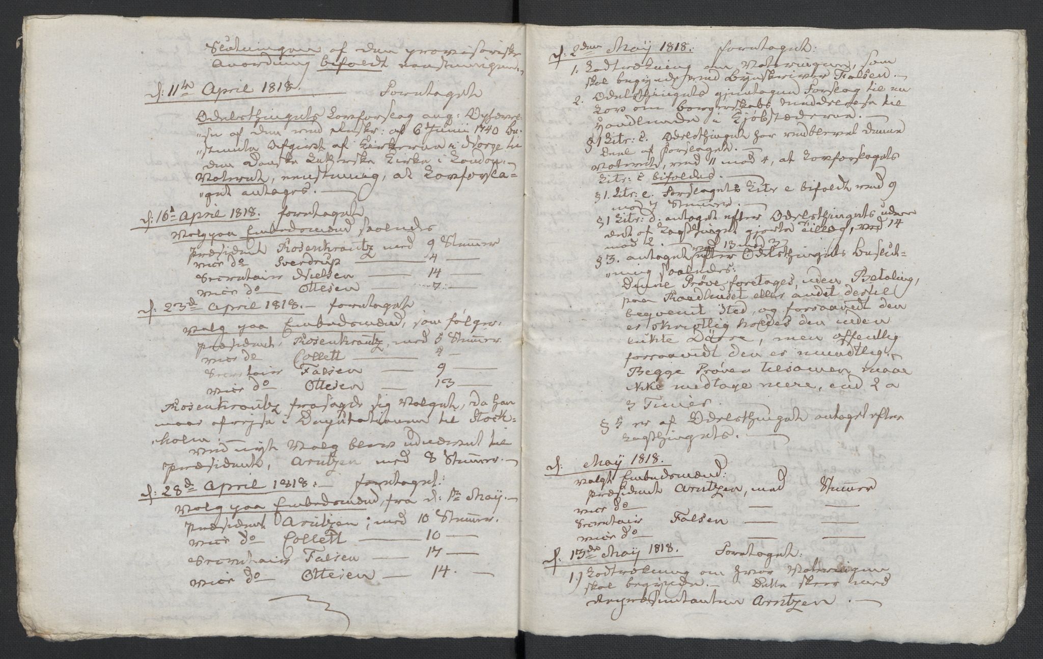 Christie, Wilhelm Frimann Koren, AV/RA-PA-0014/F/L0006: Christies dokumenter fra Stortinget, 1817-1818, p. 185
