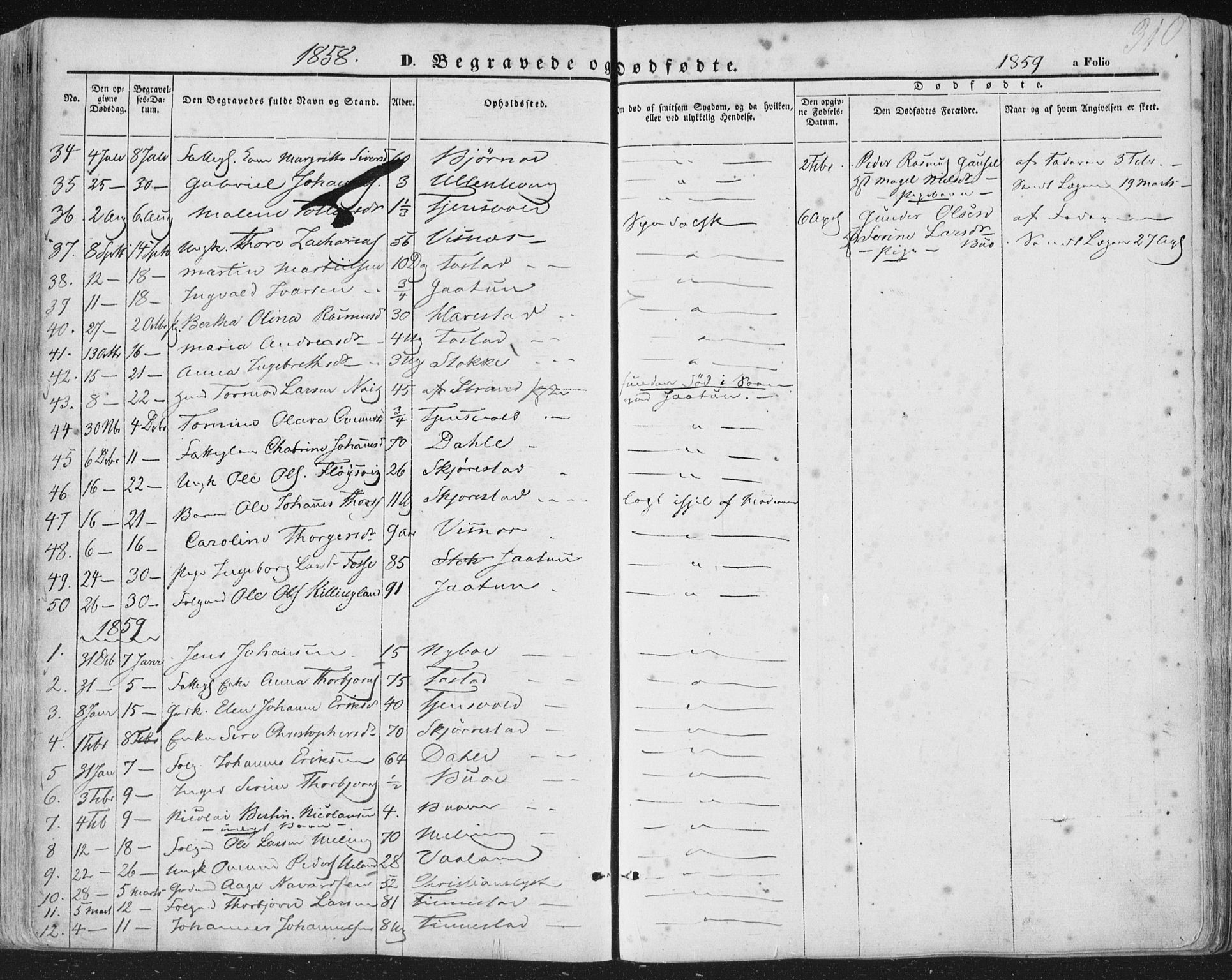 Hetland sokneprestkontor, AV/SAST-A-101826/30/30BA/L0002: Parish register (official) no. A 2, 1849-1869, p. 310