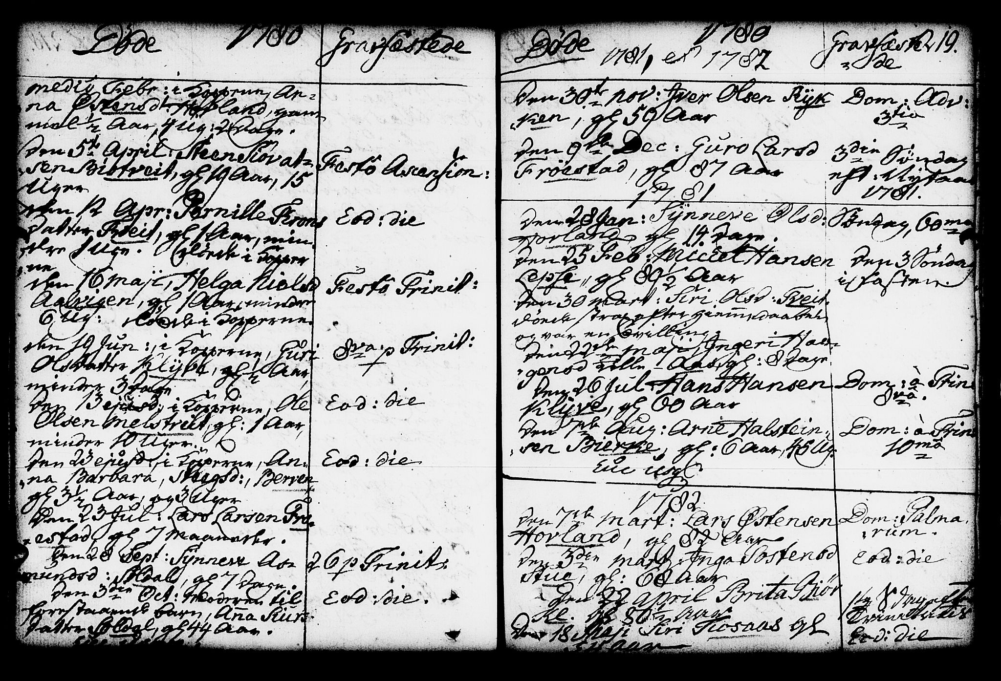 Kvam sokneprestembete, AV/SAB-A-76201/H/Haa: Parish register (official) no. A 4, 1743-1795, p. 219