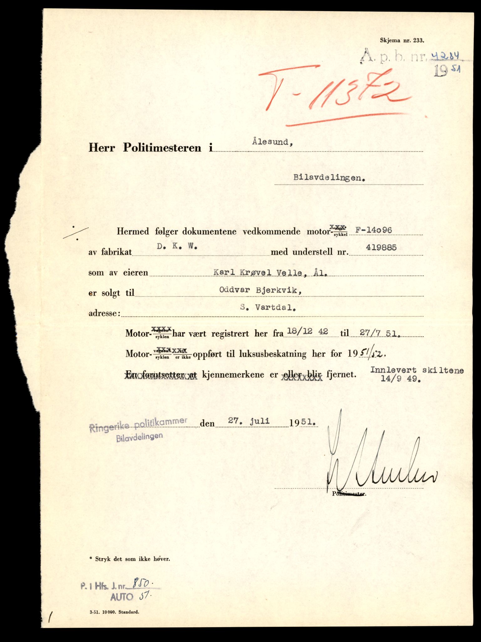 Møre og Romsdal vegkontor - Ålesund trafikkstasjon, AV/SAT-A-4099/F/Fe/L0028: Registreringskort for kjøretøy T 11290 - T 11429, 1927-1998, p. 1753