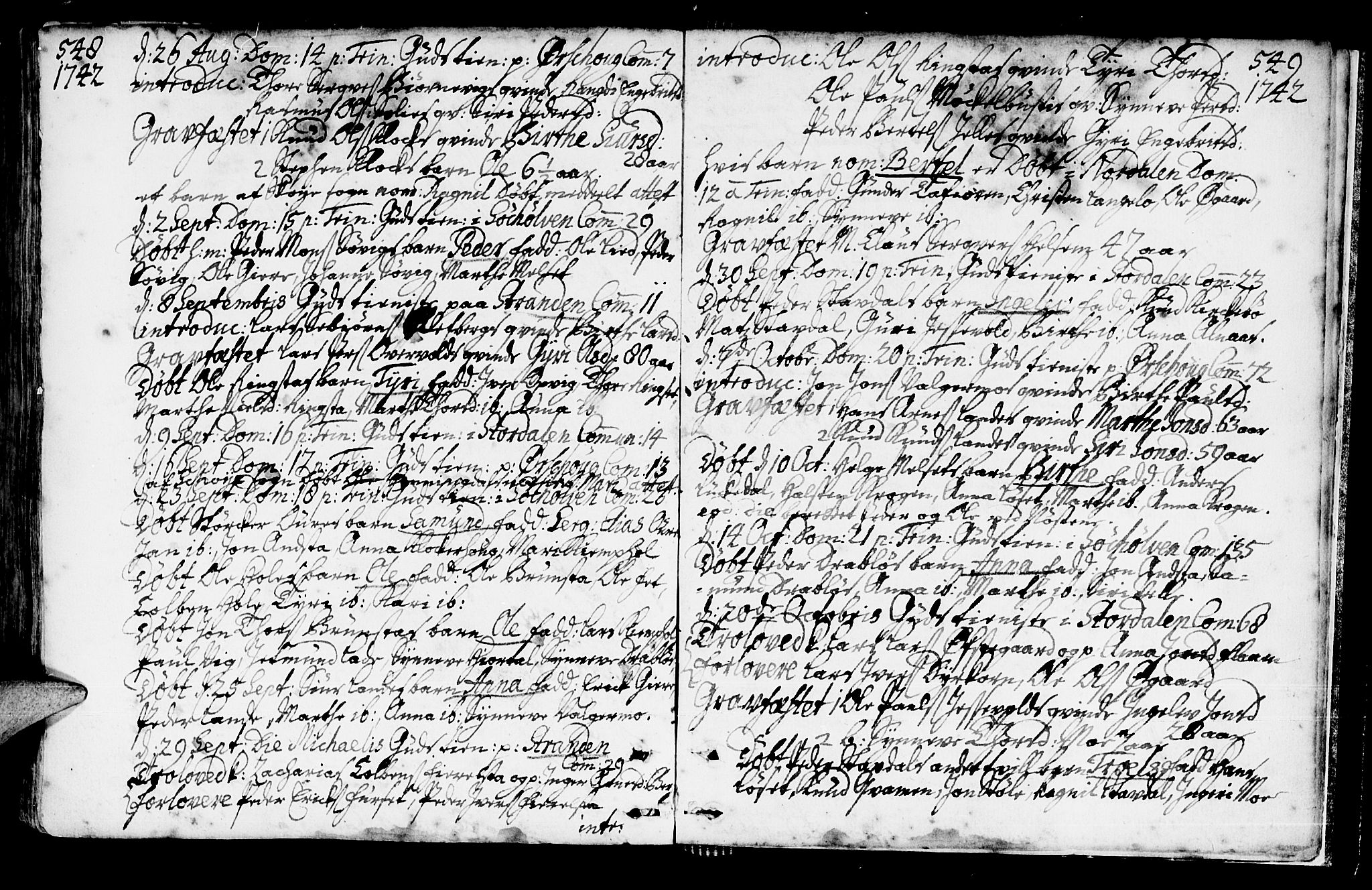 Ministerialprotokoller, klokkerbøker og fødselsregistre - Møre og Romsdal, AV/SAT-A-1454/522/L0306: Parish register (official) no. 522A01, 1720-1743, p. 548-549