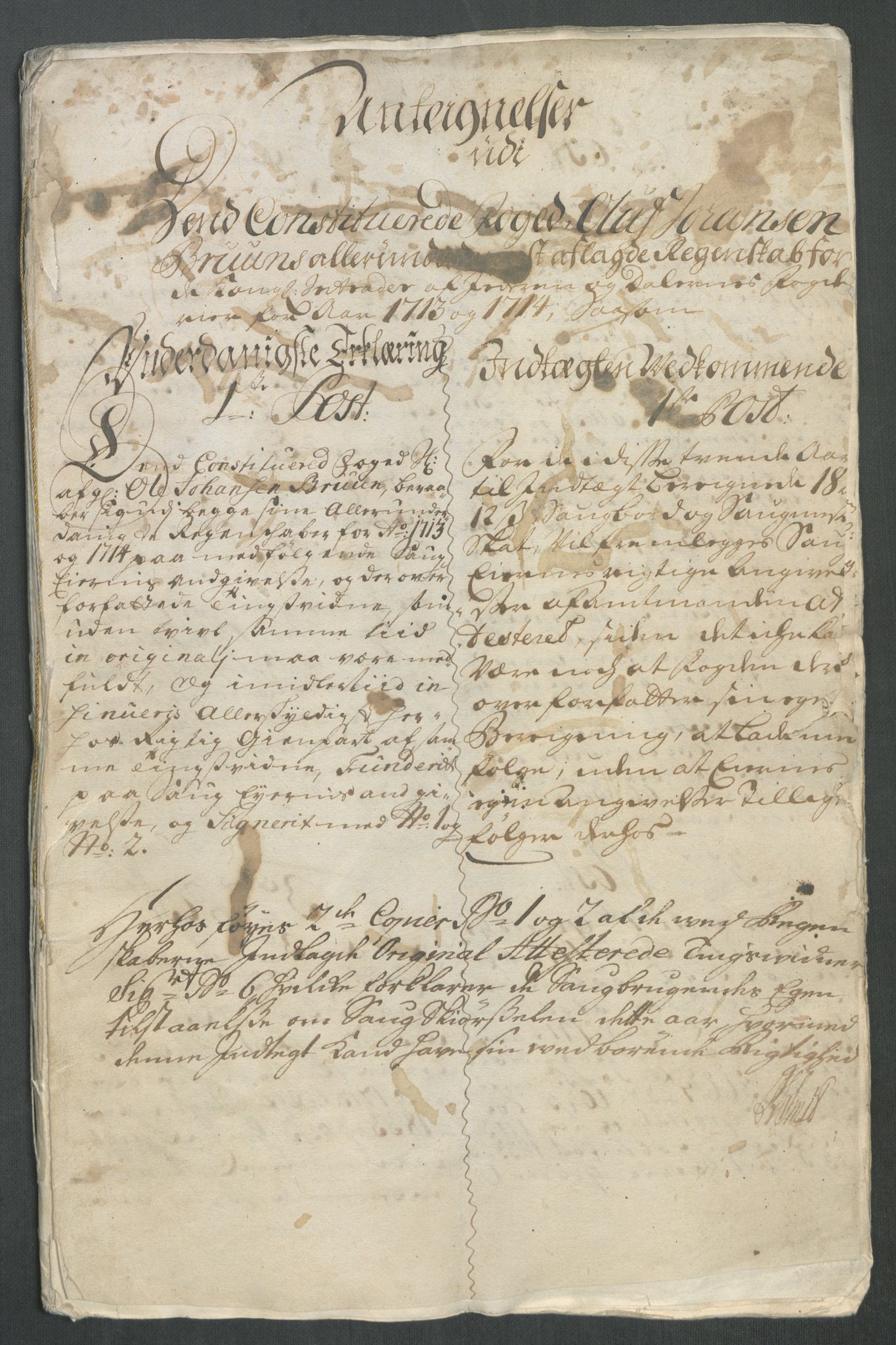 Rentekammeret inntil 1814, Reviderte regnskaper, Fogderegnskap, RA/EA-4092/R46/L2739: Fogderegnskap Jæren og Dalane, 1714, p. 3