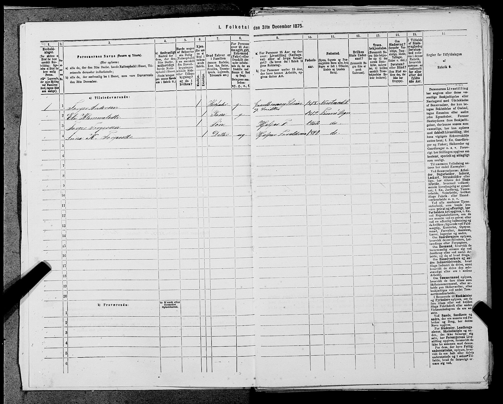 SAST, 1875 census for 1141P Finnøy, 1875, p. 40