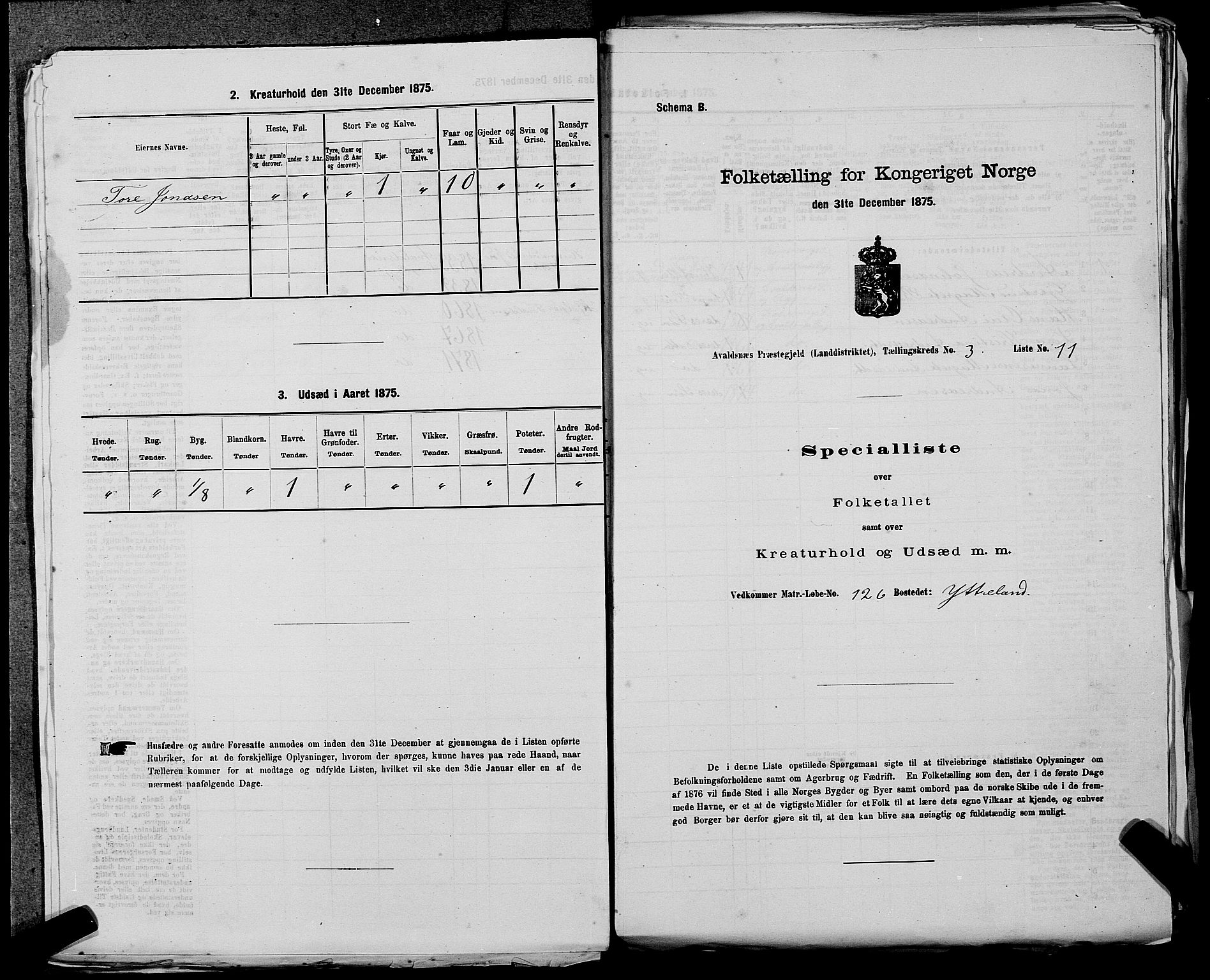 SAST, 1875 census for 1147L Avaldsnes/Avaldsnes og Kopervik, 1875, p. 377