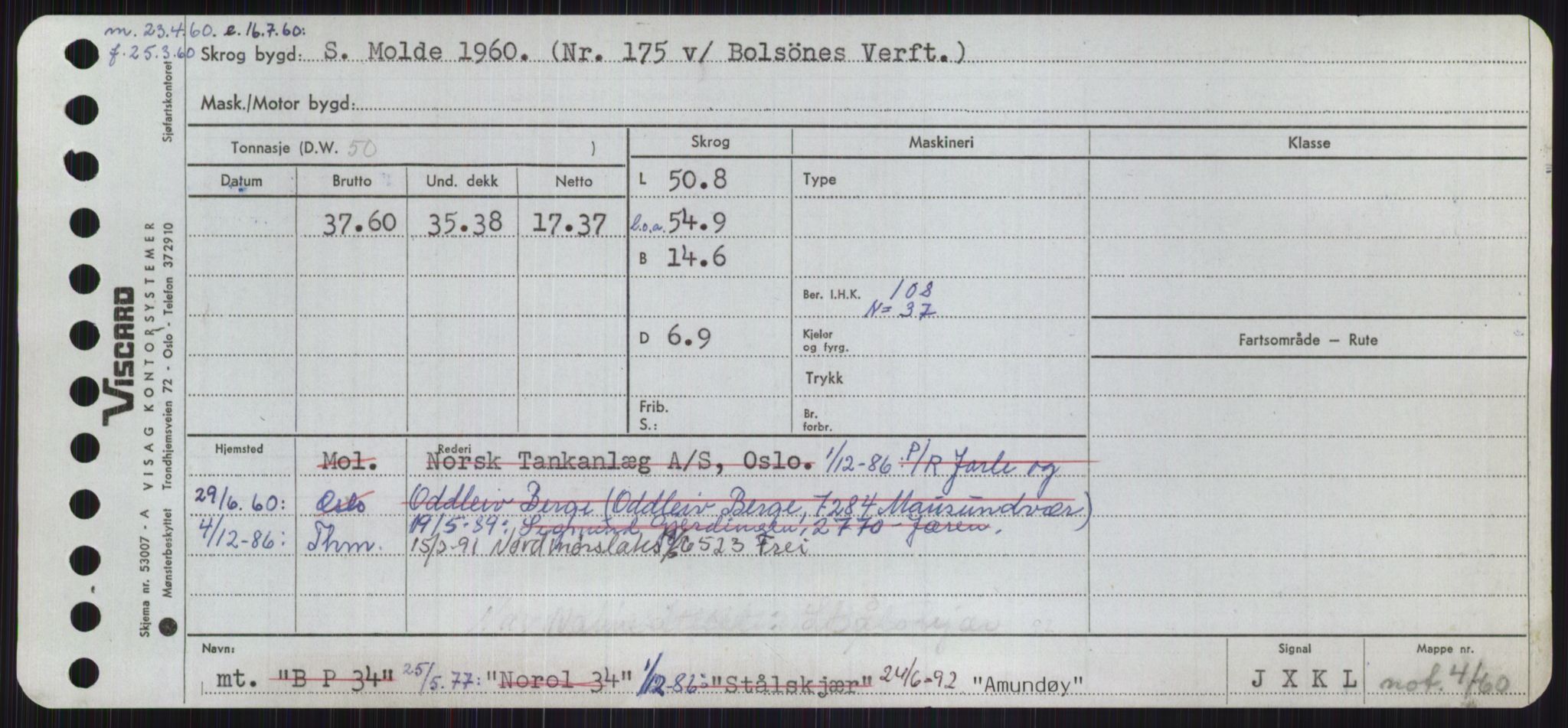 Sjøfartsdirektoratet med forløpere, Skipsmålingen, AV/RA-S-1627/H/Ha/L0001/0001: Fartøy, A-Eig / Fartøy A-Bjøn, p. 199