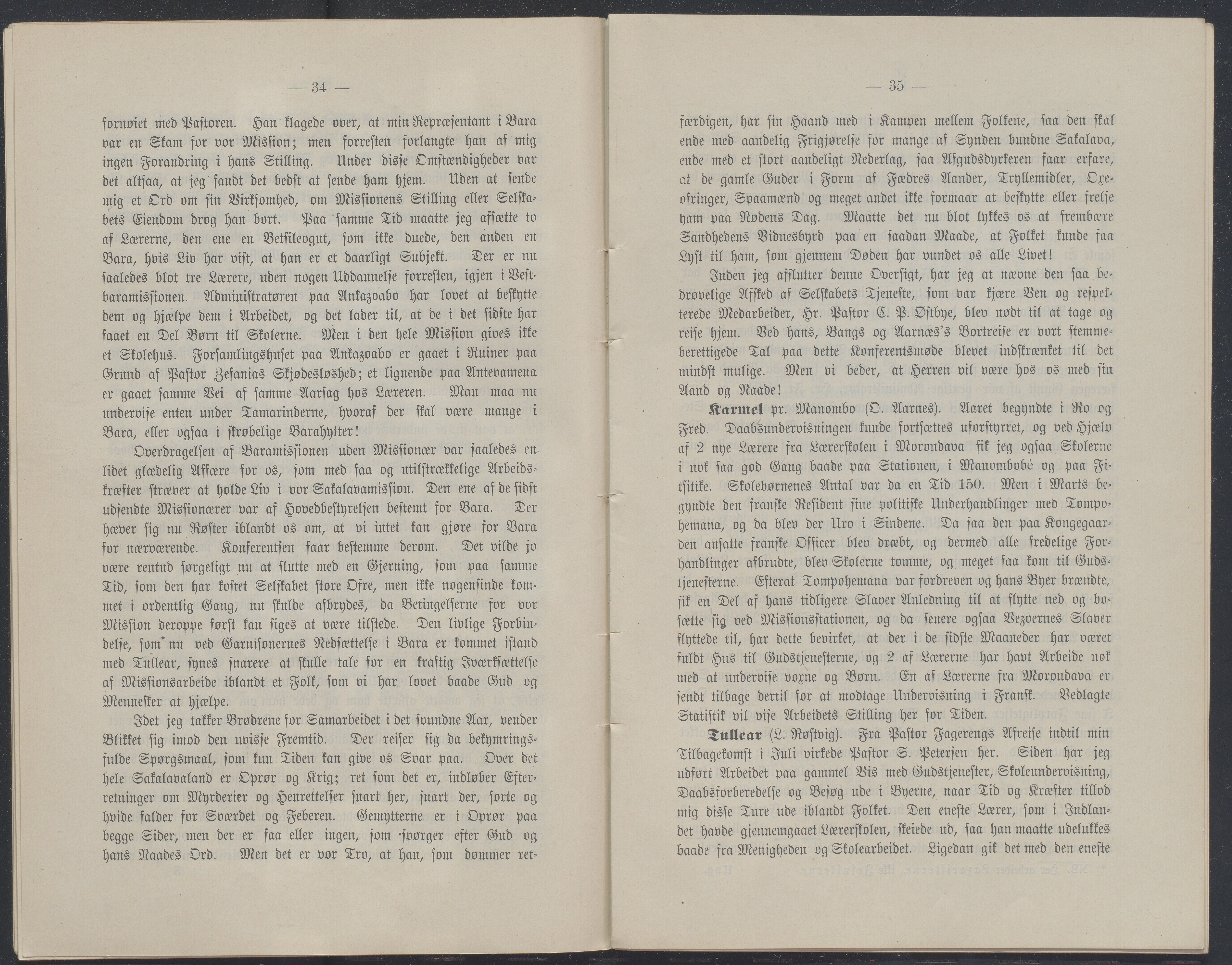 Det Norske Misjonsselskap - hovedadministrasjonen, VID/MA-A-1045/D/Db/Dba/L0339/0009: Beretninger, Bøker, Skrifter o.l   / Årsberetninger. Heftet. 56. , 1898, p. 34-35
