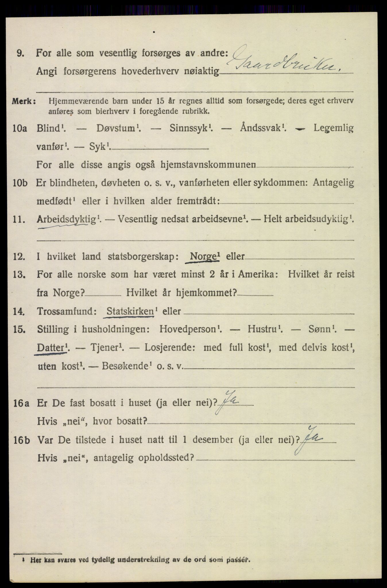 SAH, 1920 census for Tolga, 1920, p. 7374