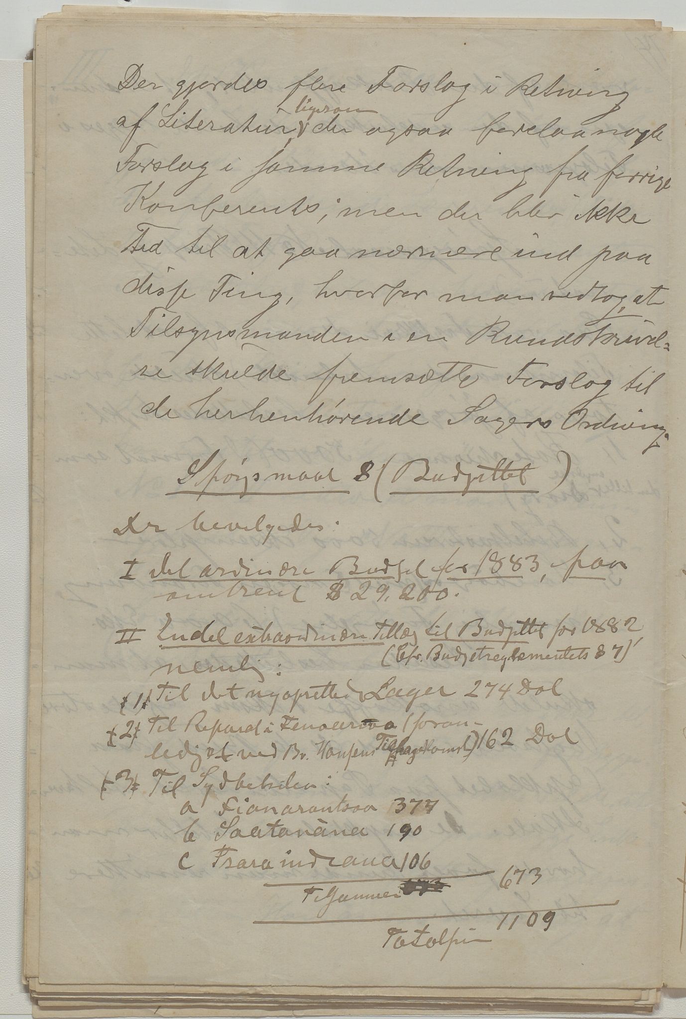 Det Norske Misjonsselskap - hovedadministrasjonen, VID/MA-A-1045/D/Da/Daa/L0036/0001: Konferansereferat og årsberetninger / Konferansereferat fra Madagaskar Innland., 1882