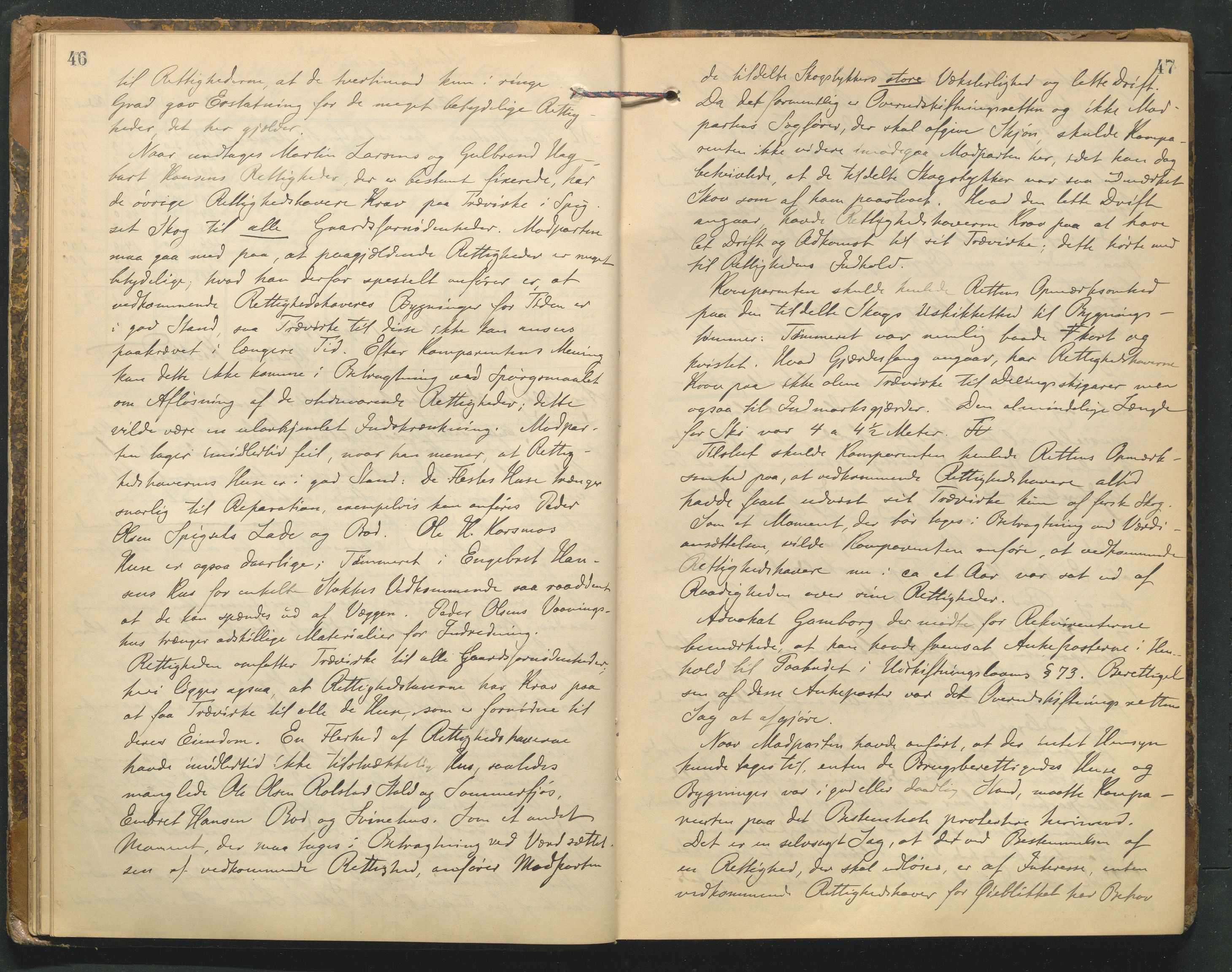 Hedmark og Østerdal jordskifterett, AV/SAH-JORDSKIFTEH-002/G/Ga/L0003/0001: Rettsbøker / Rettsbok - K, 1901-1913, p. 46-47