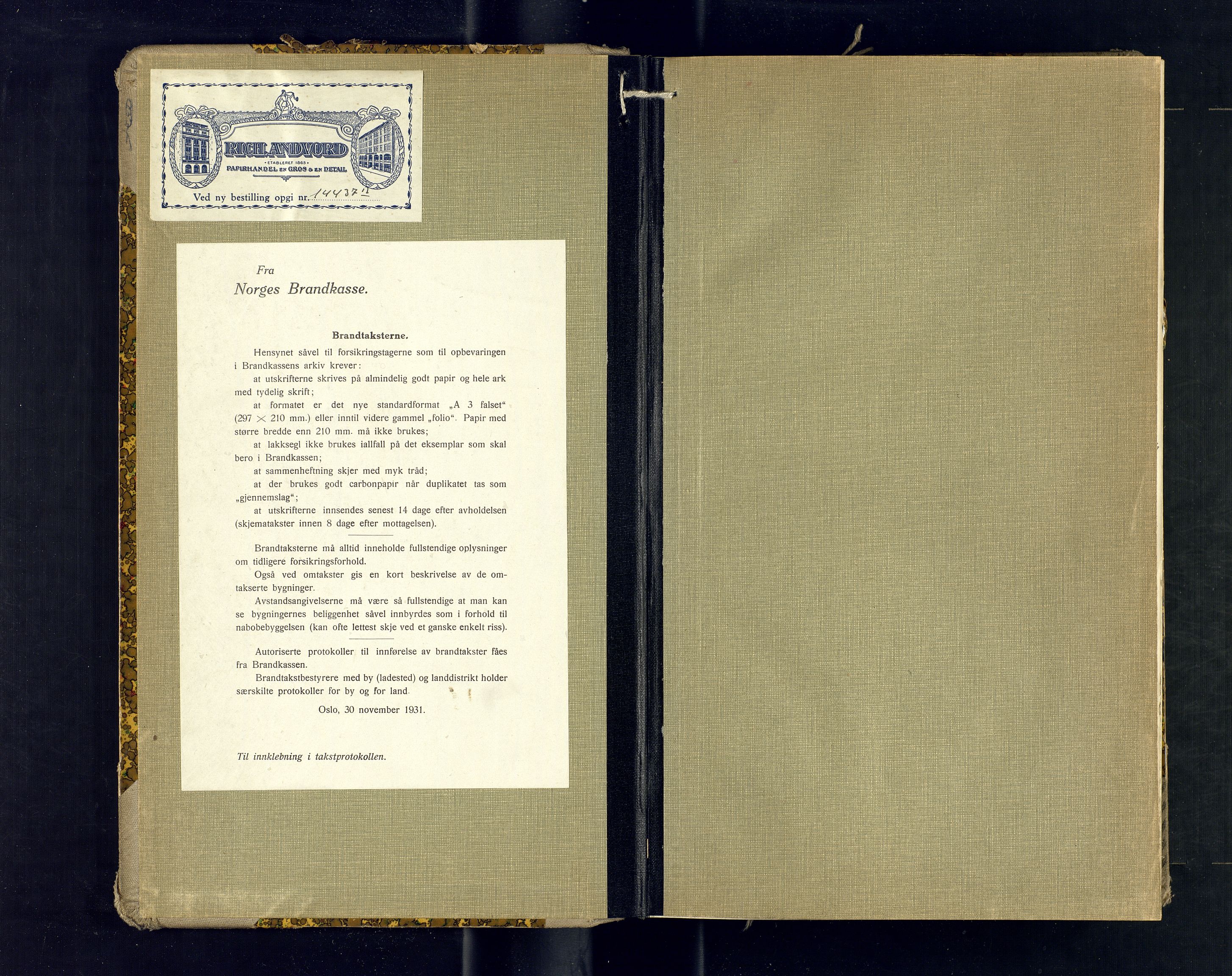 Tromsø byfogd/byrett, AV/SATØ-SATØ-0063/1/Oc/Ocb/Ocba/L0013: Branntakstprotokoll, 1943-1944