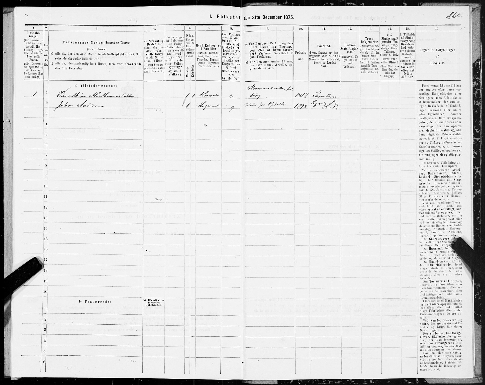 SAT, 1875 census for 1722P Ytterøy, 1875, p. 3260