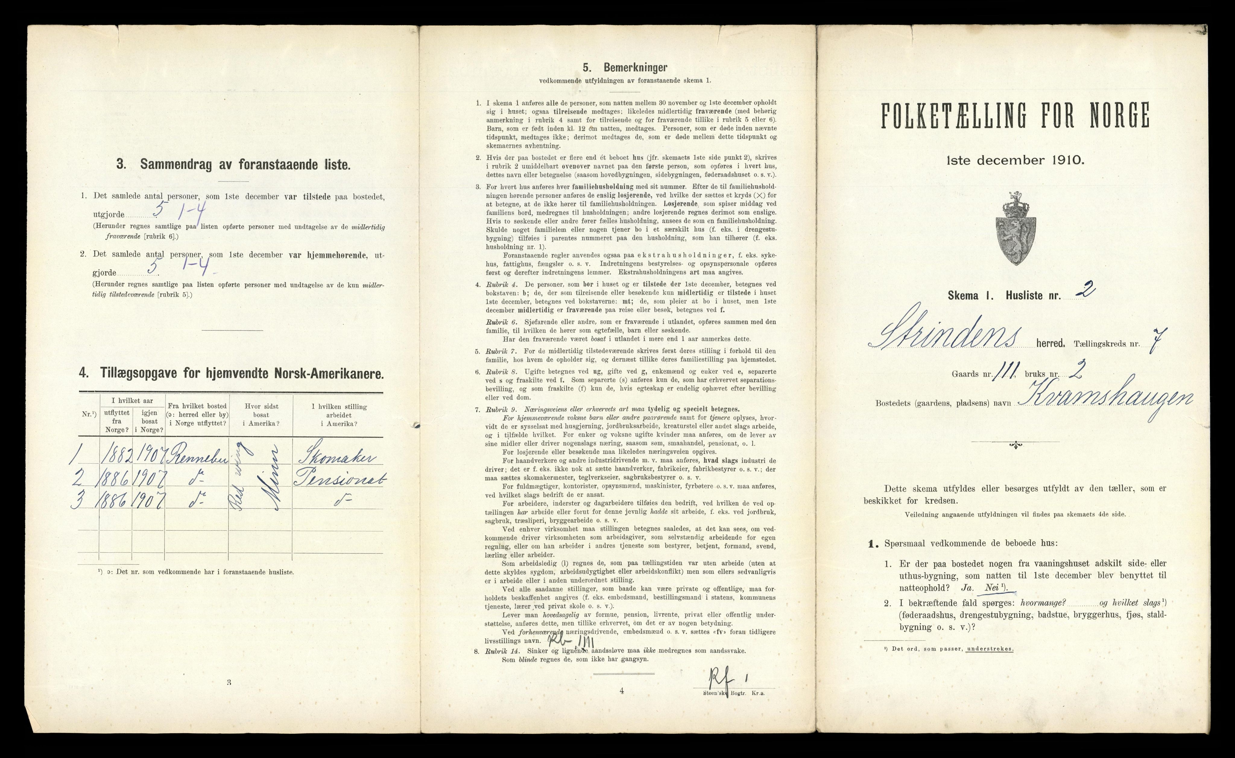 RA, 1910 census for Strinda, 1910, p. 1730