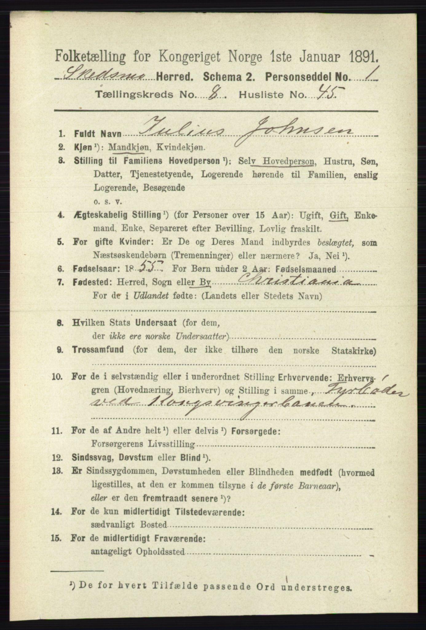 RA, 1891 census for 0231 Skedsmo, 1891, p. 4438