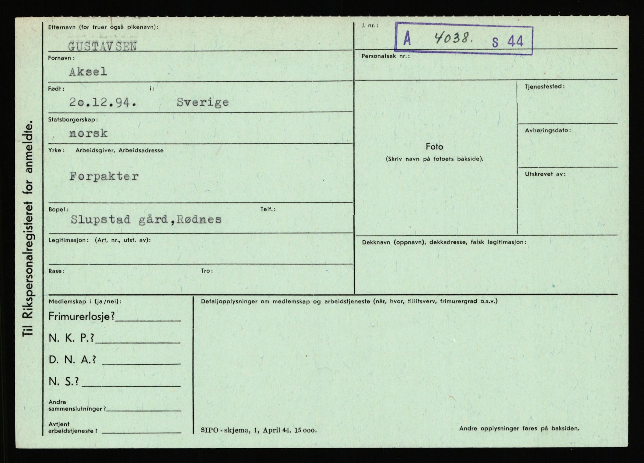 Statspolitiet - Hovedkontoret / Osloavdelingen, AV/RA-S-1329/C/Ca/L0005: Furali - Hamula, 1943-1945, p. 3222