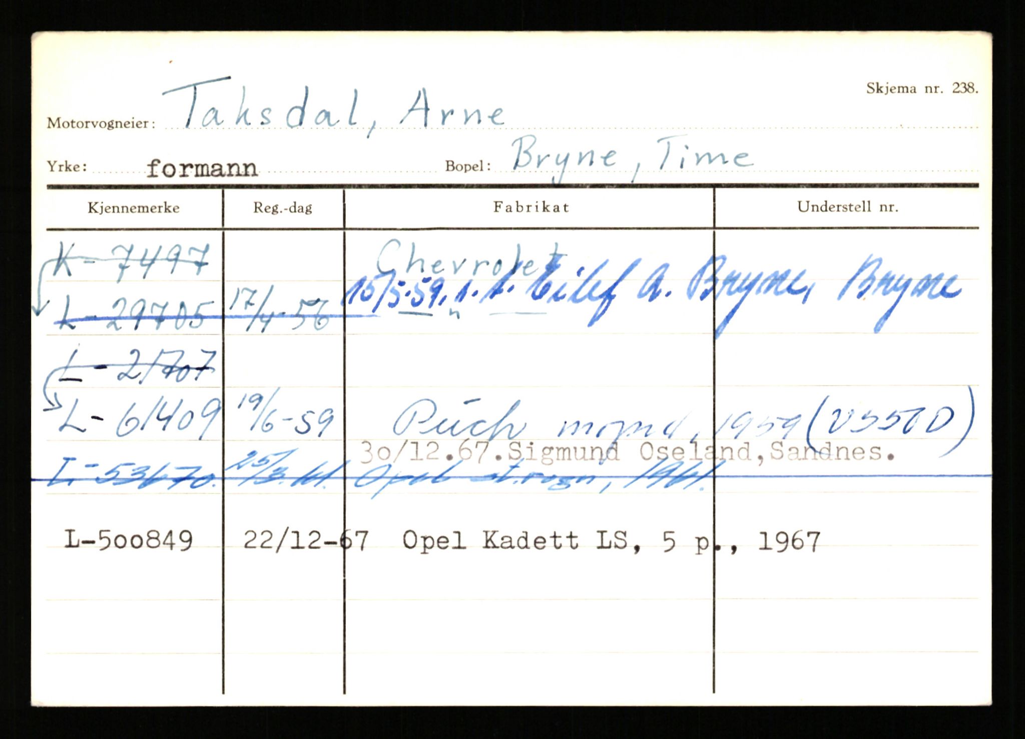 Stavanger trafikkstasjon, SAST/A-101942/0/H/L0038: Sørbø - Tjeltveit, 1930-1971, p. 1121