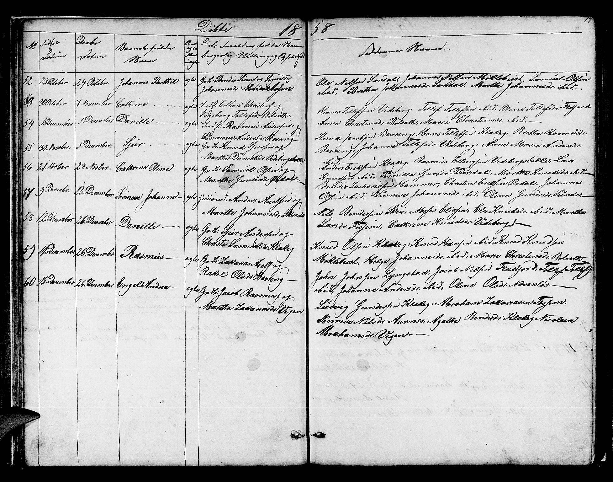 Jølster sokneprestembete, SAB/A-80701/H/Hab/Habb/L0001: Parish register (copy) no. B 1, 1853-1887, p. 17