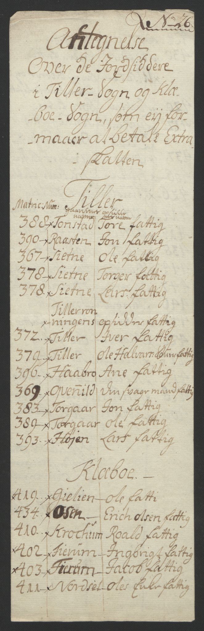 Rentekammeret inntil 1814, Reviderte regnskaper, Fogderegnskap, AV/RA-EA-4092/R61/L4180: Ekstraskatten Strinda og Selbu, 1762-1767, p. 221