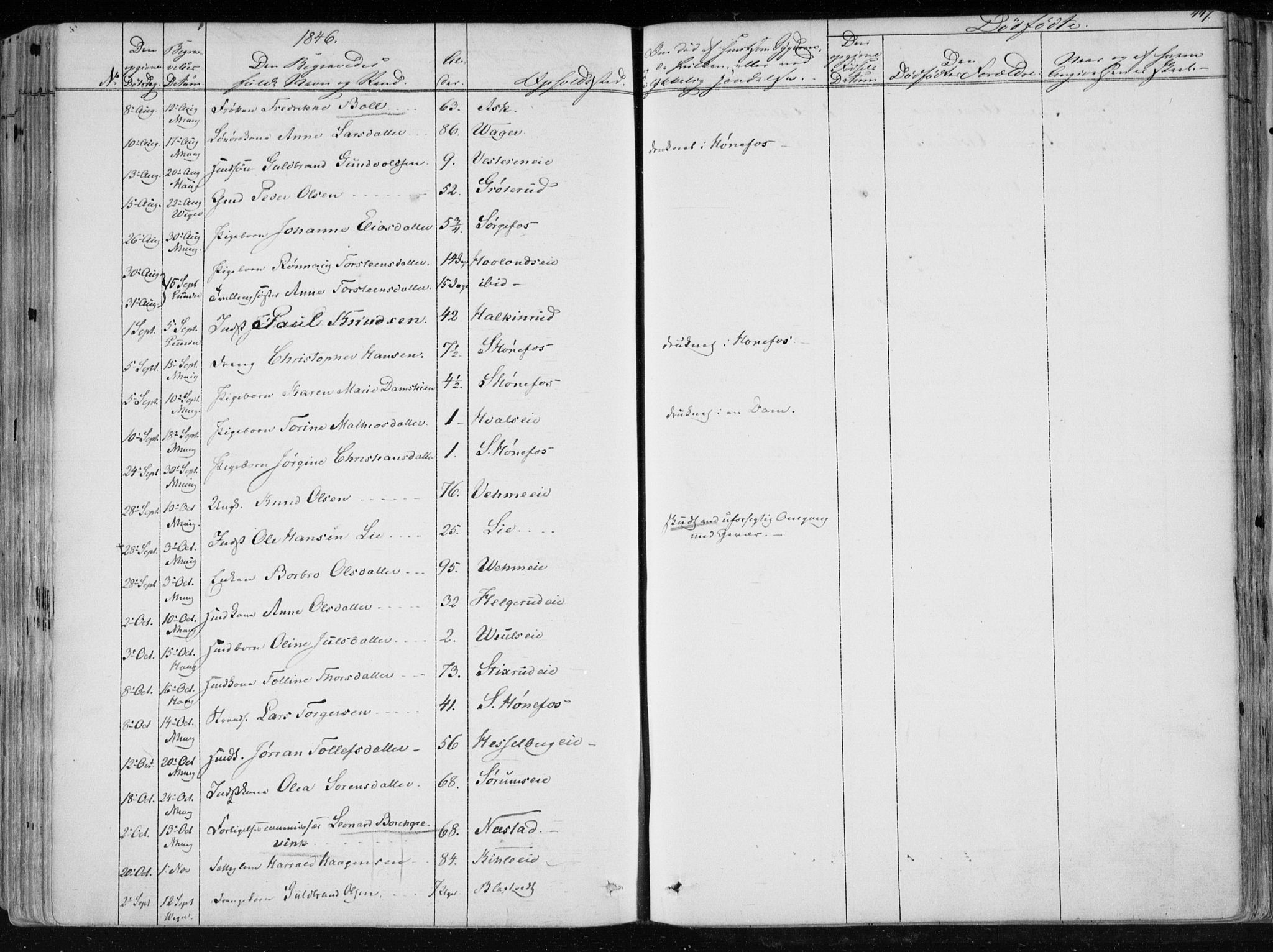 Norderhov kirkebøker, SAKO/A-237/F/Fa/L0010: Parish register (official) no. 10, 1837-1847, p. 447