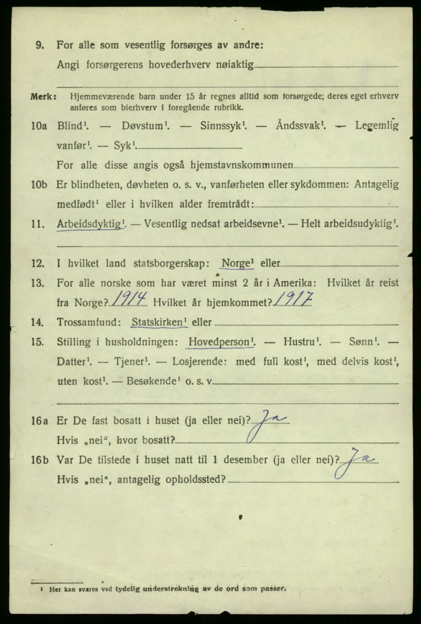 SAB, 1920 census for Lindås, 1920, p. 9306