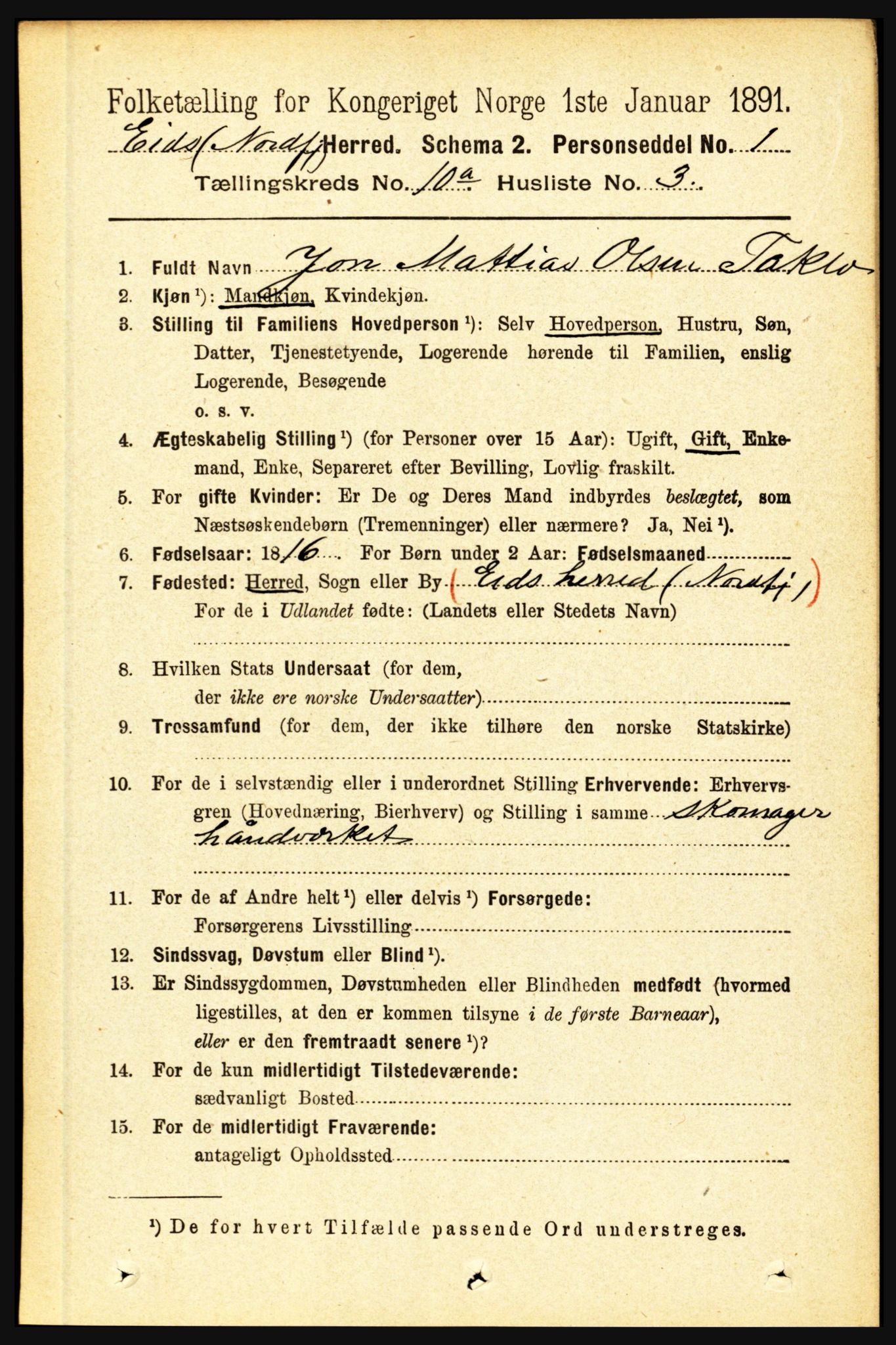 RA, 1891 census for 1443 Eid, 1891, p. 2835
