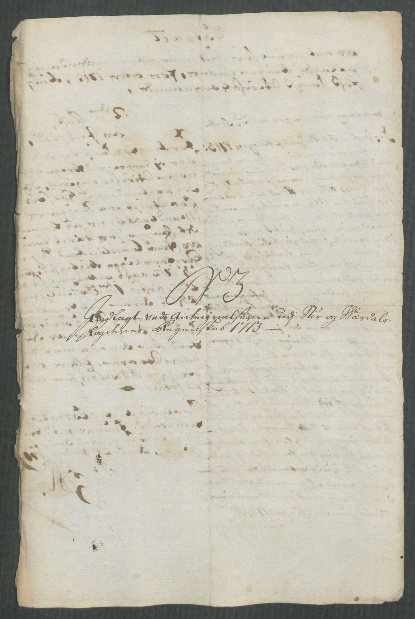 Rentekammeret inntil 1814, Reviderte regnskaper, Fogderegnskap, AV/RA-EA-4092/R62/L4203: Fogderegnskap Stjørdal og Verdal, 1713, p. 341