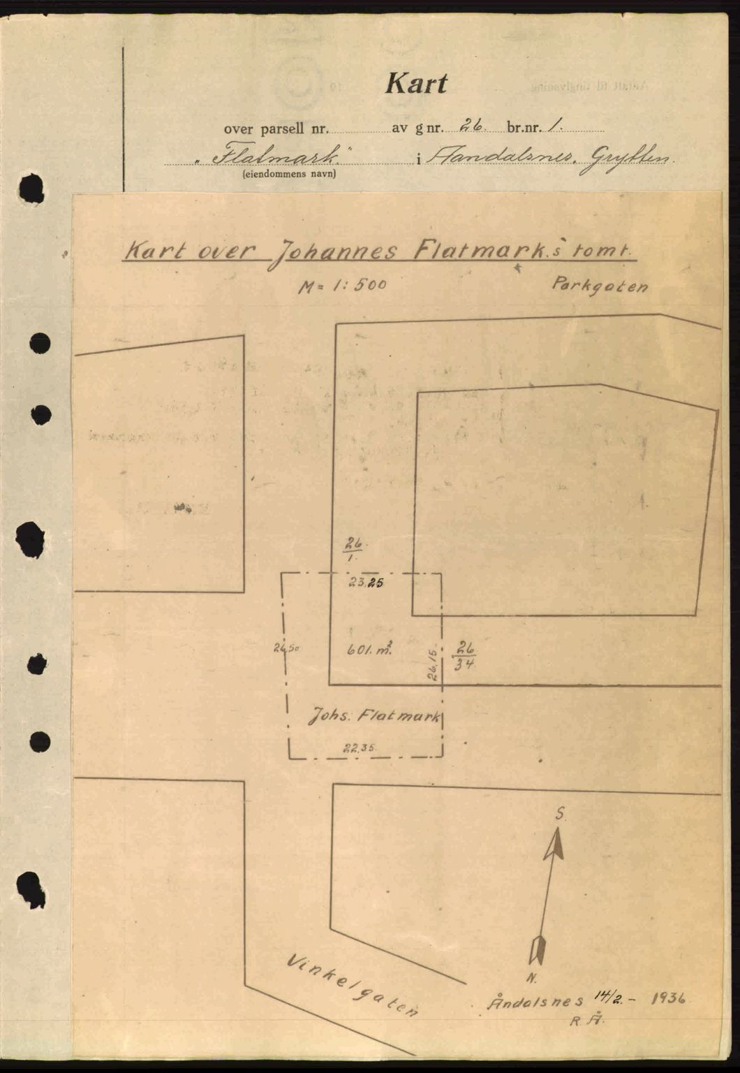 Romsdal sorenskriveri, AV/SAT-A-4149/1/2/2C: Mortgage book no. A1, 1936-1936, Diary no: : 611/1936