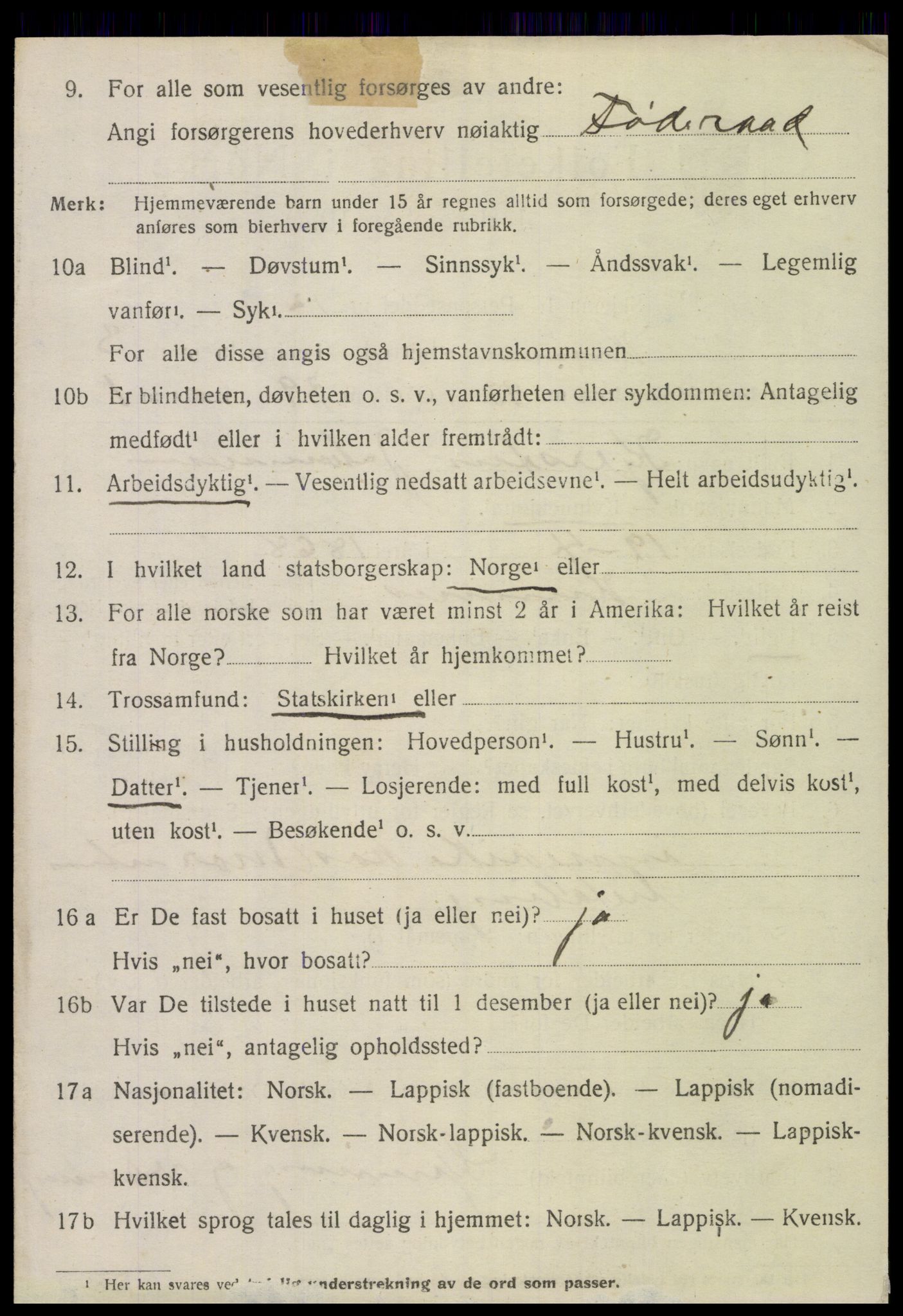 SAT, 1920 census for Hemnes, 1920, p. 5471