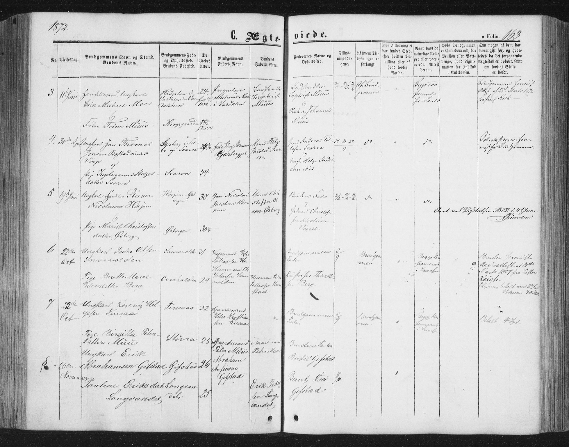 Ministerialprotokoller, klokkerbøker og fødselsregistre - Nord-Trøndelag, SAT/A-1458/749/L0472: Parish register (official) no. 749A06, 1857-1873, p. 163